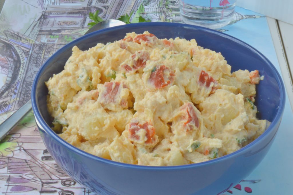 Potato Chorizo Salad with Mustard Dressing