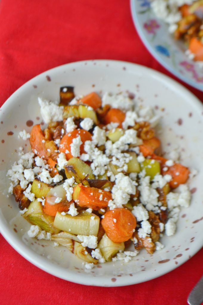 Roasted Leek & Carrot Salad