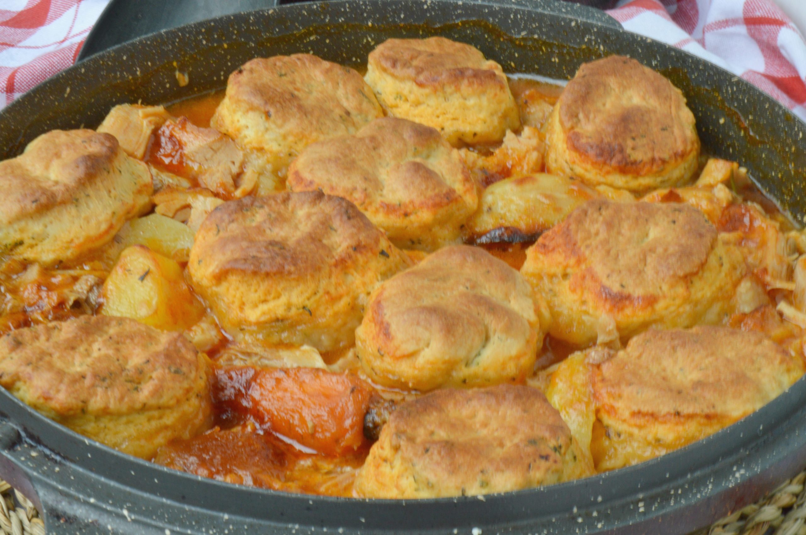 Leftover Pork & Biscuits