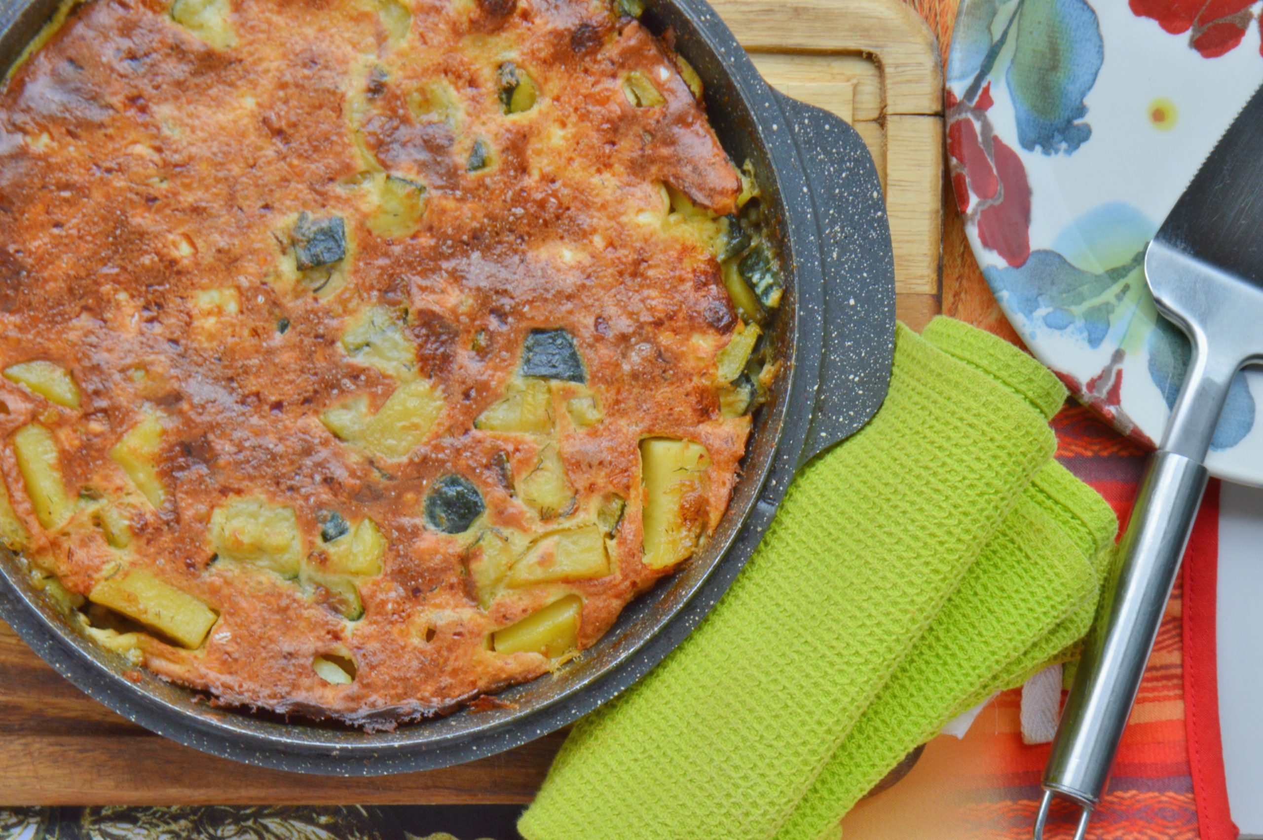 Cheesy Zucchini & Potatoes Bake