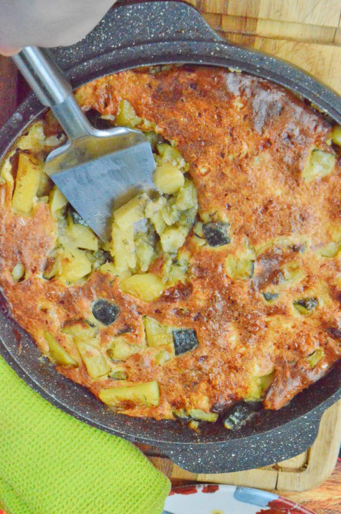 Cheesy Zucchini & Potatoes Bake