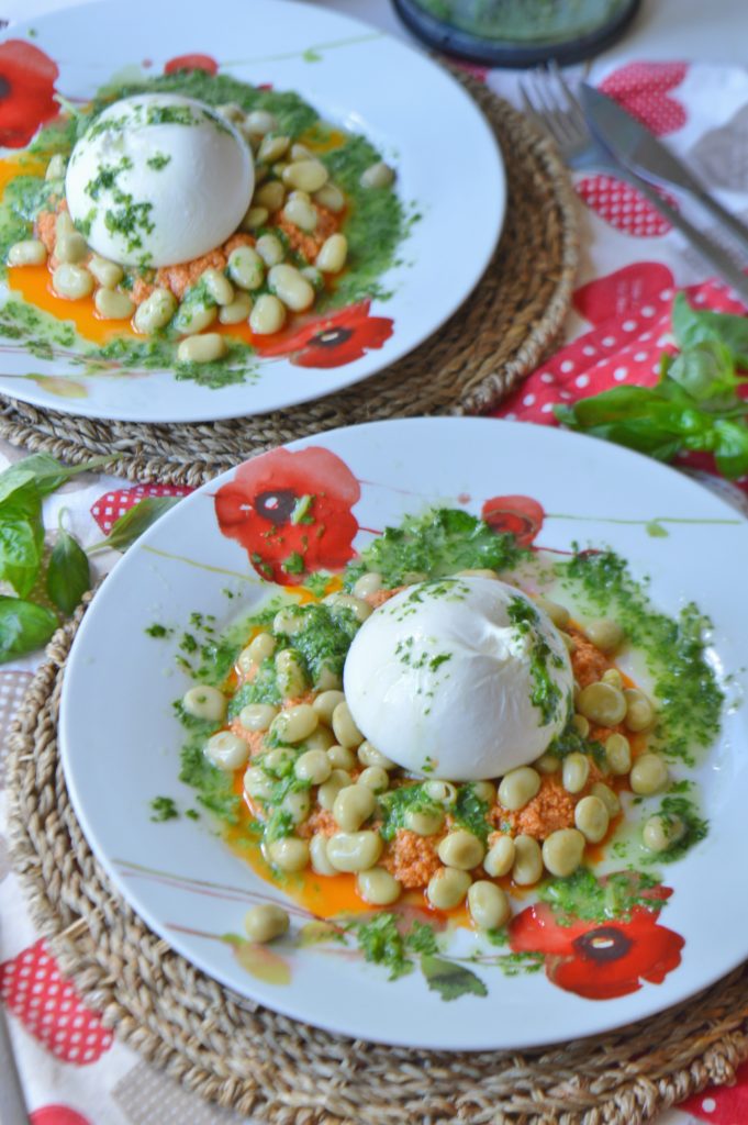 Broad Bean Burrata Salad