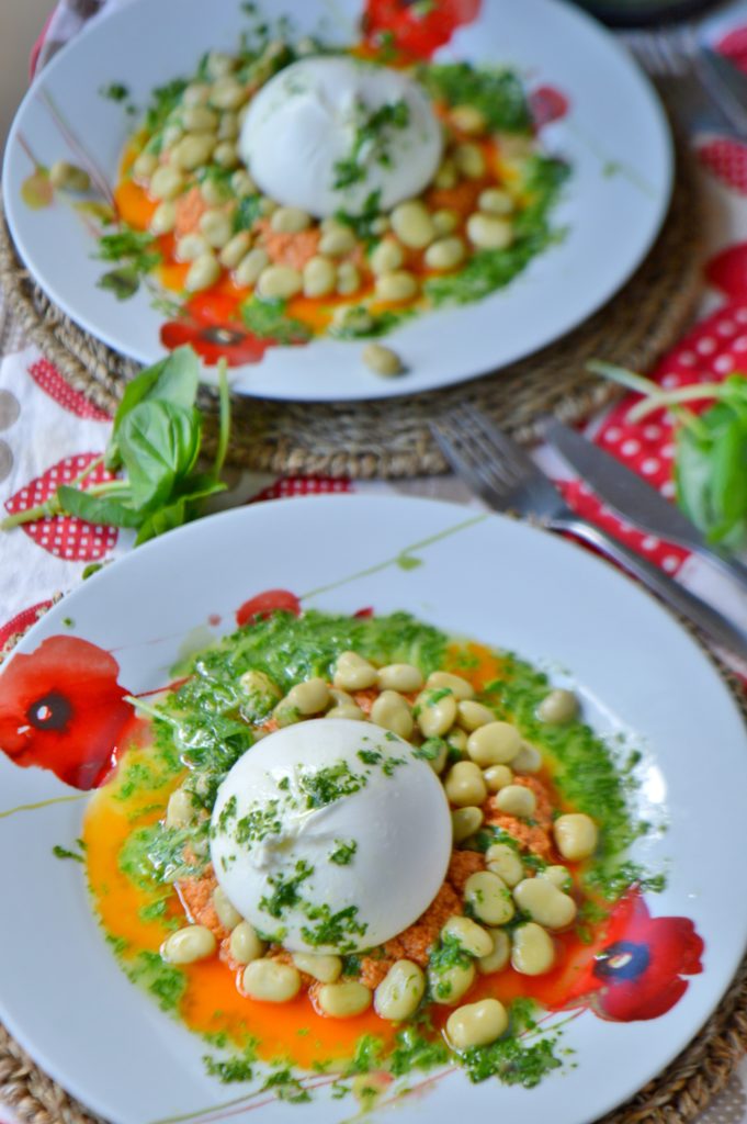 Broad Bean Burrata Salad