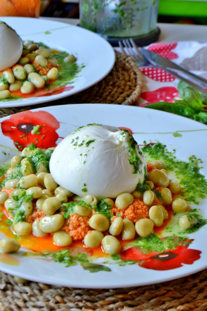 Broad Bean Burrata Salad