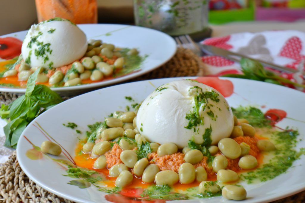 Broad Bean Burrata Salad