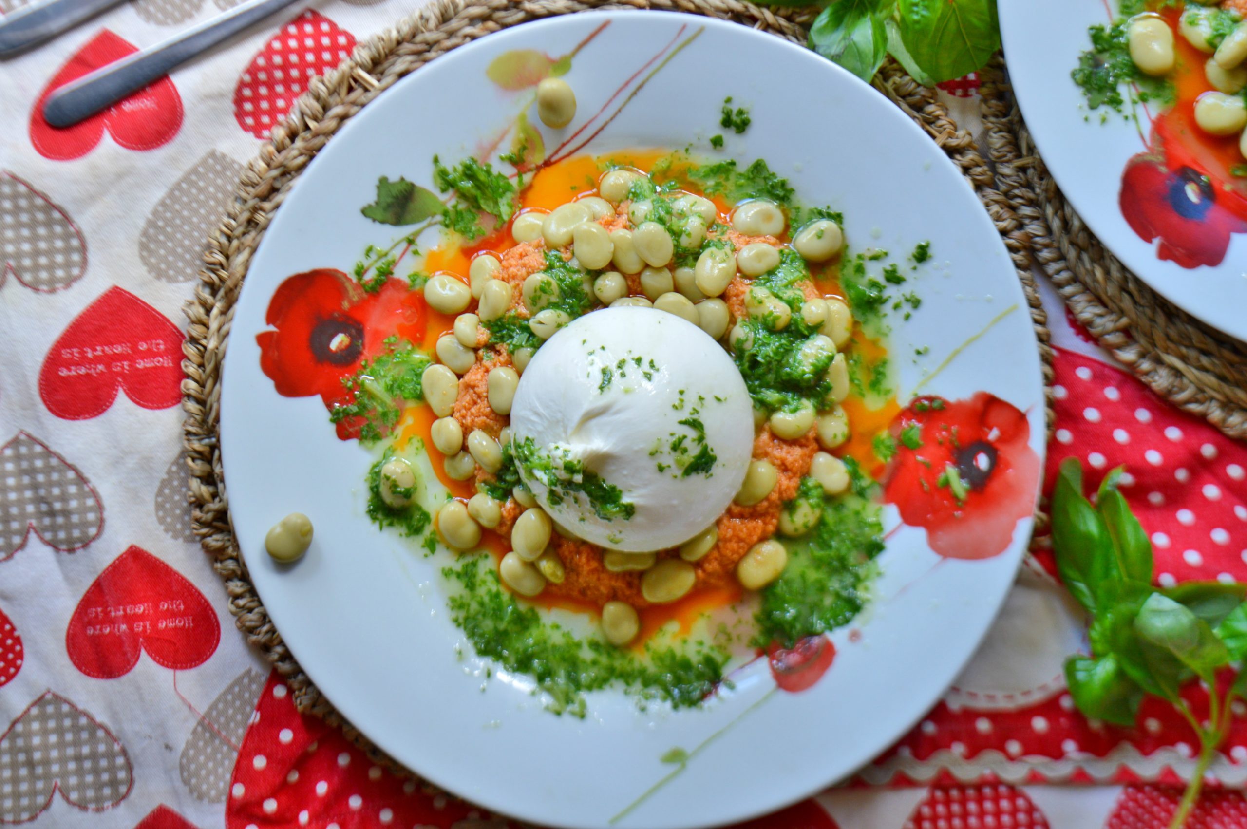 Broad Bean Burrata Salad