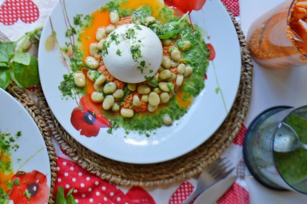 Broad Bean Burrata Salad