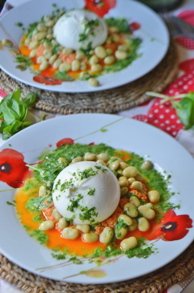 Broad Bean Burrata Salad