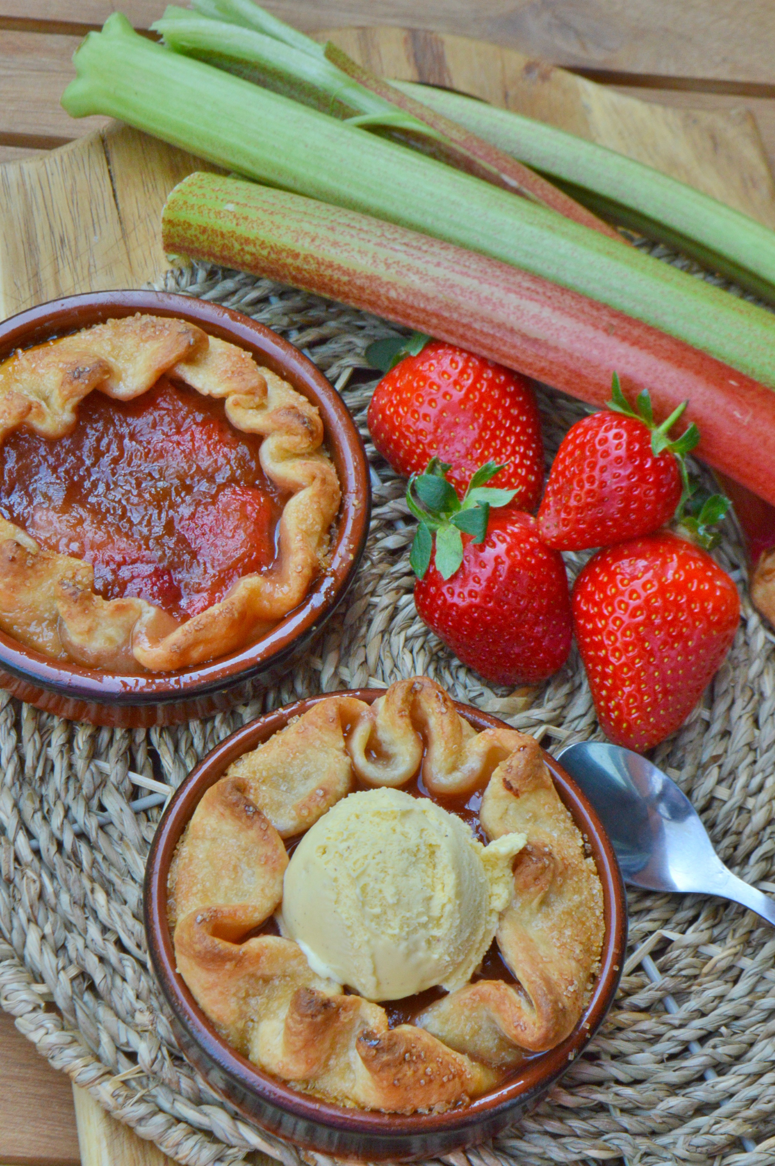 Rhubarb Strawberry Mini Galettes
