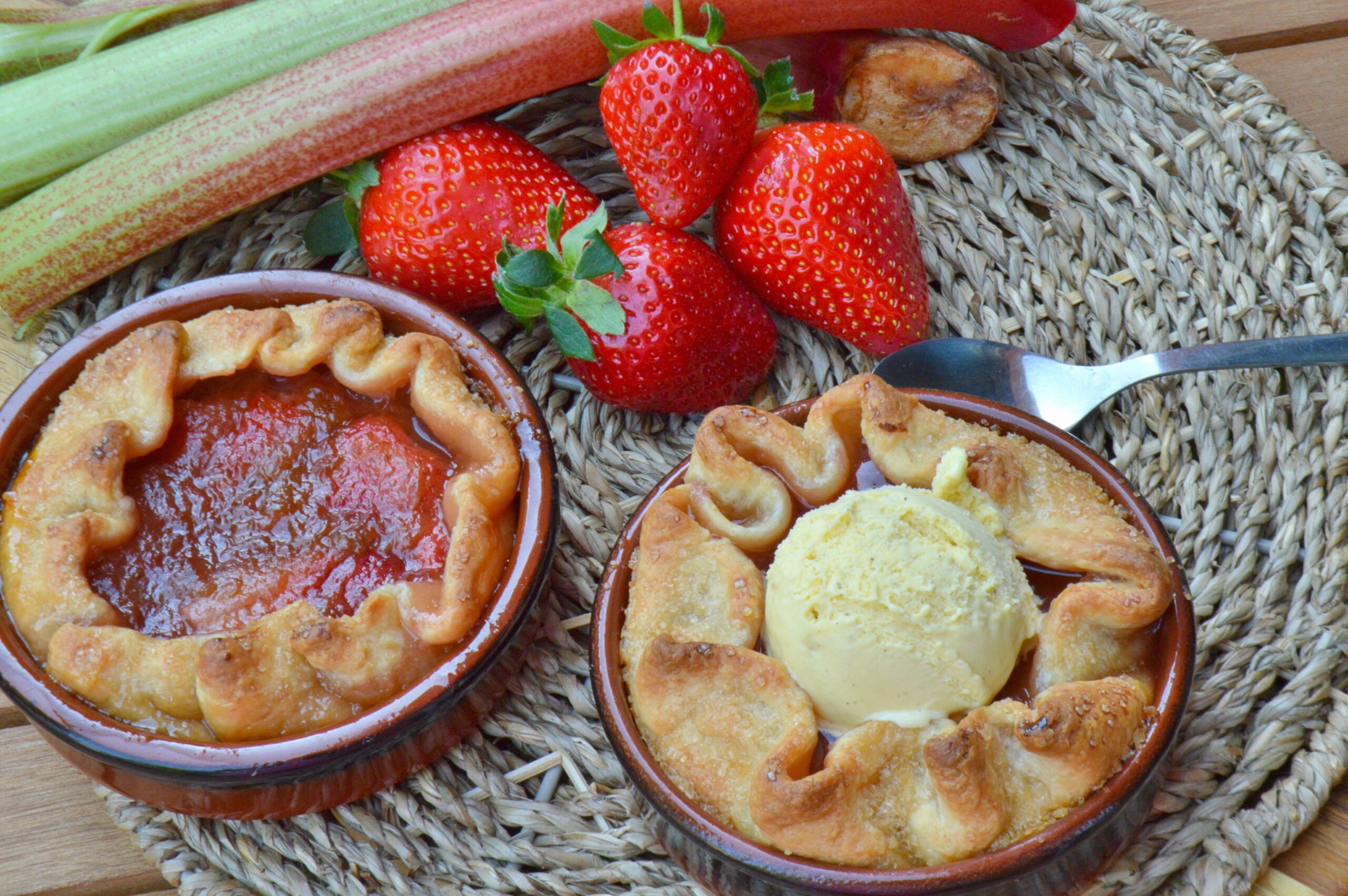 Rhubarb Strawberry Mini Galettes