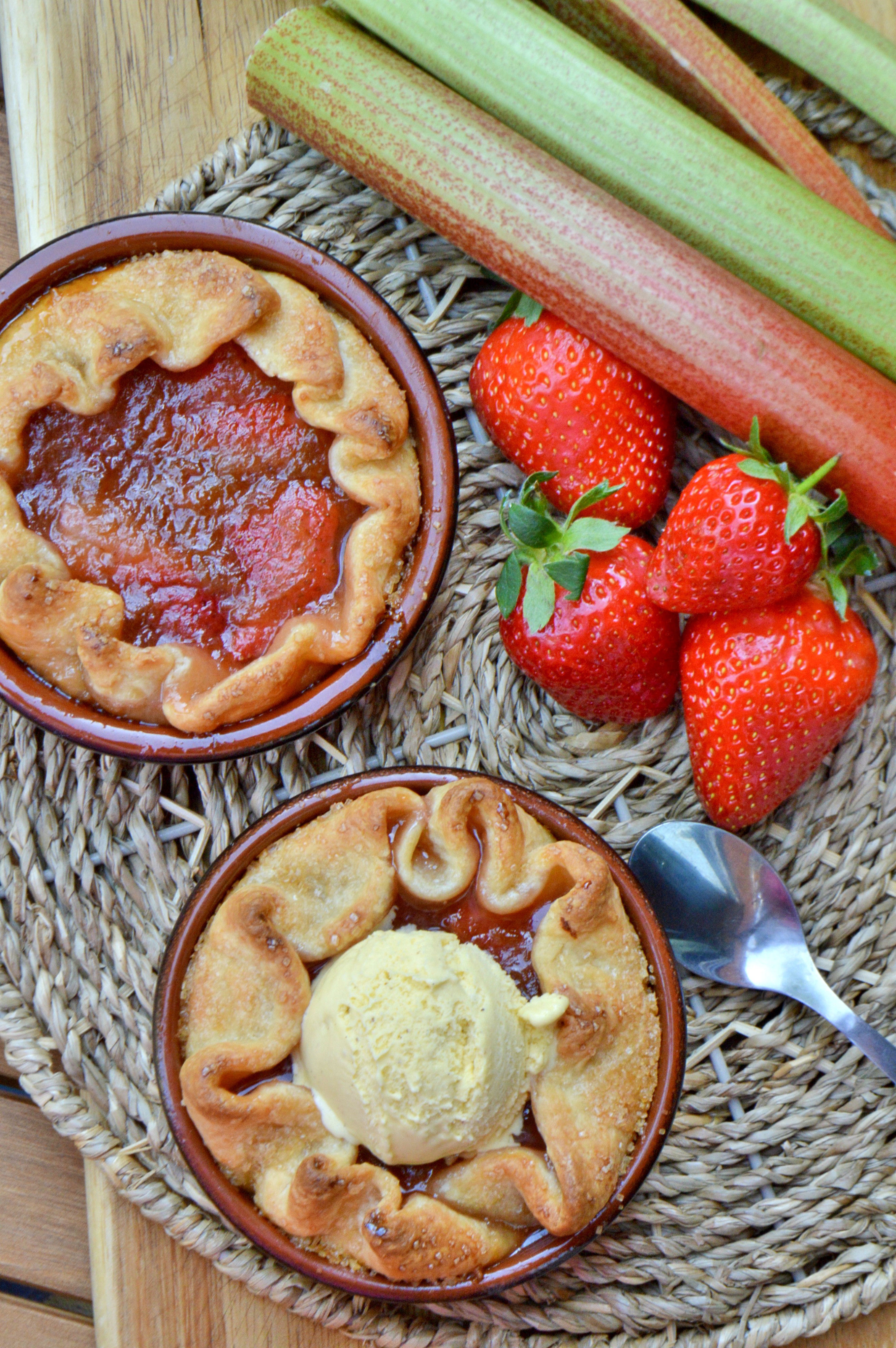 Rhubarb Strawberry Mini Galettes