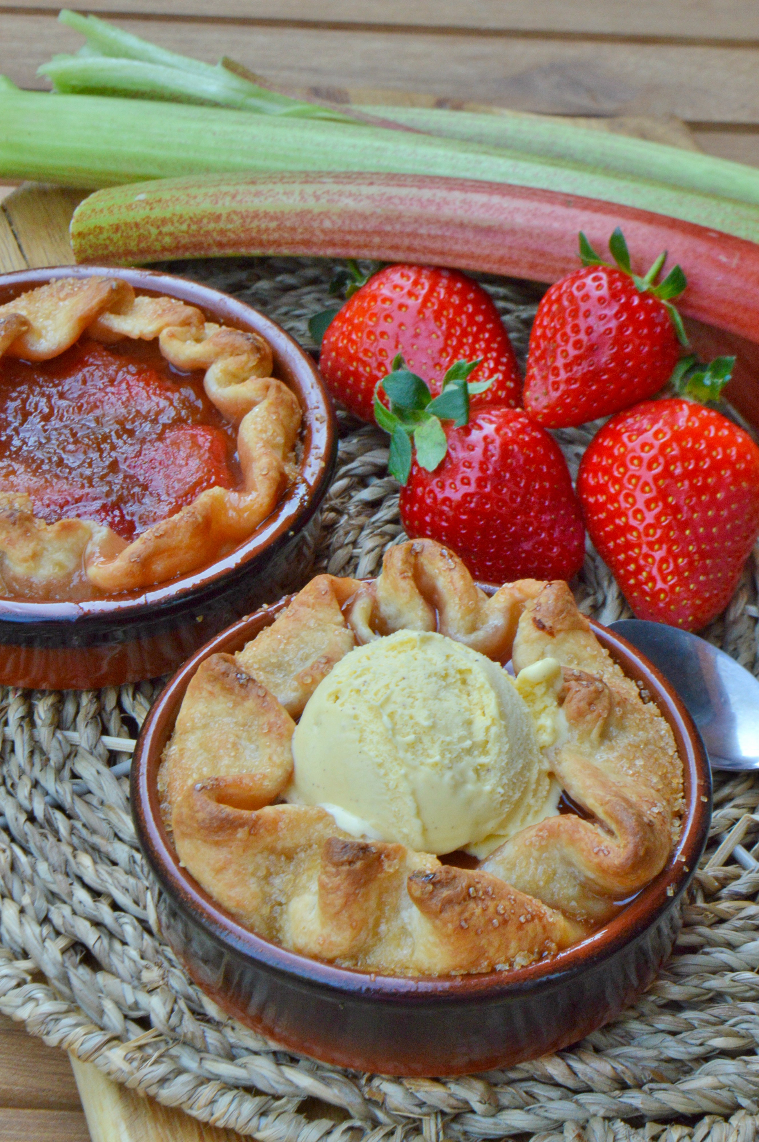 Rhubarb Strawberry Mini Galettes