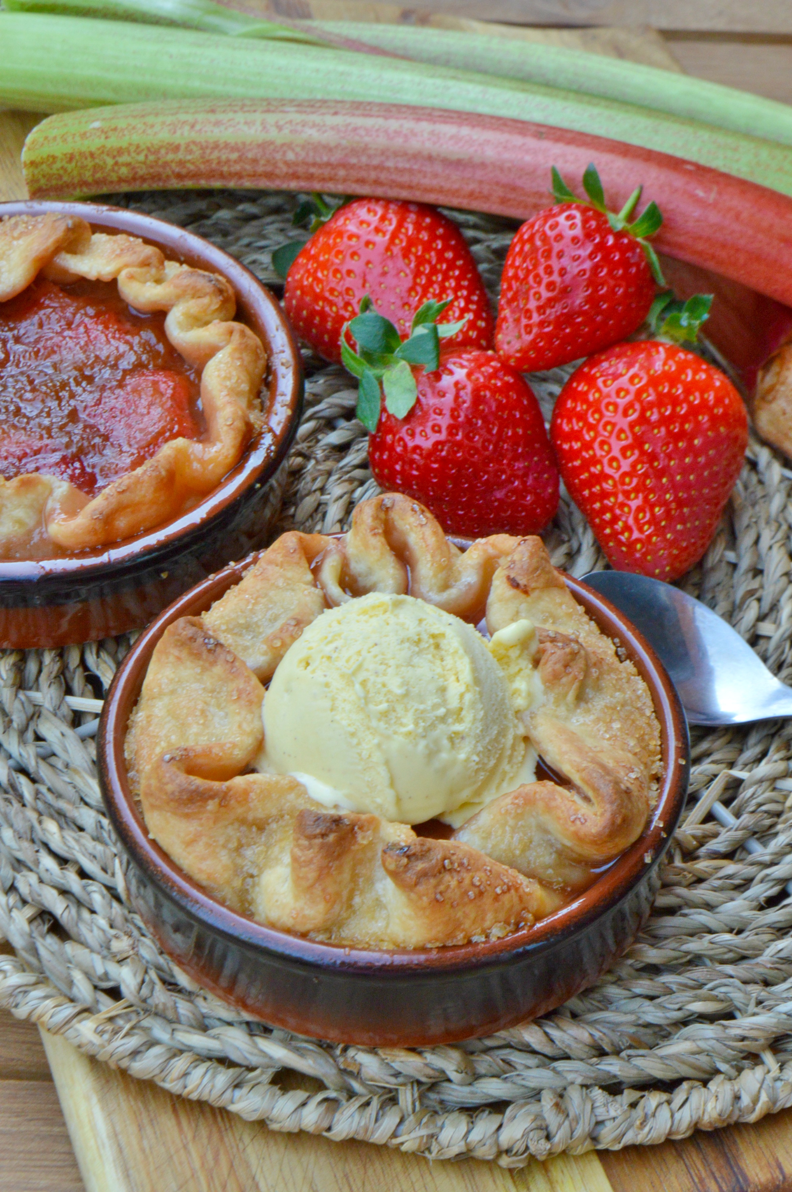 Rhubarb Strawberry Mini Galettes