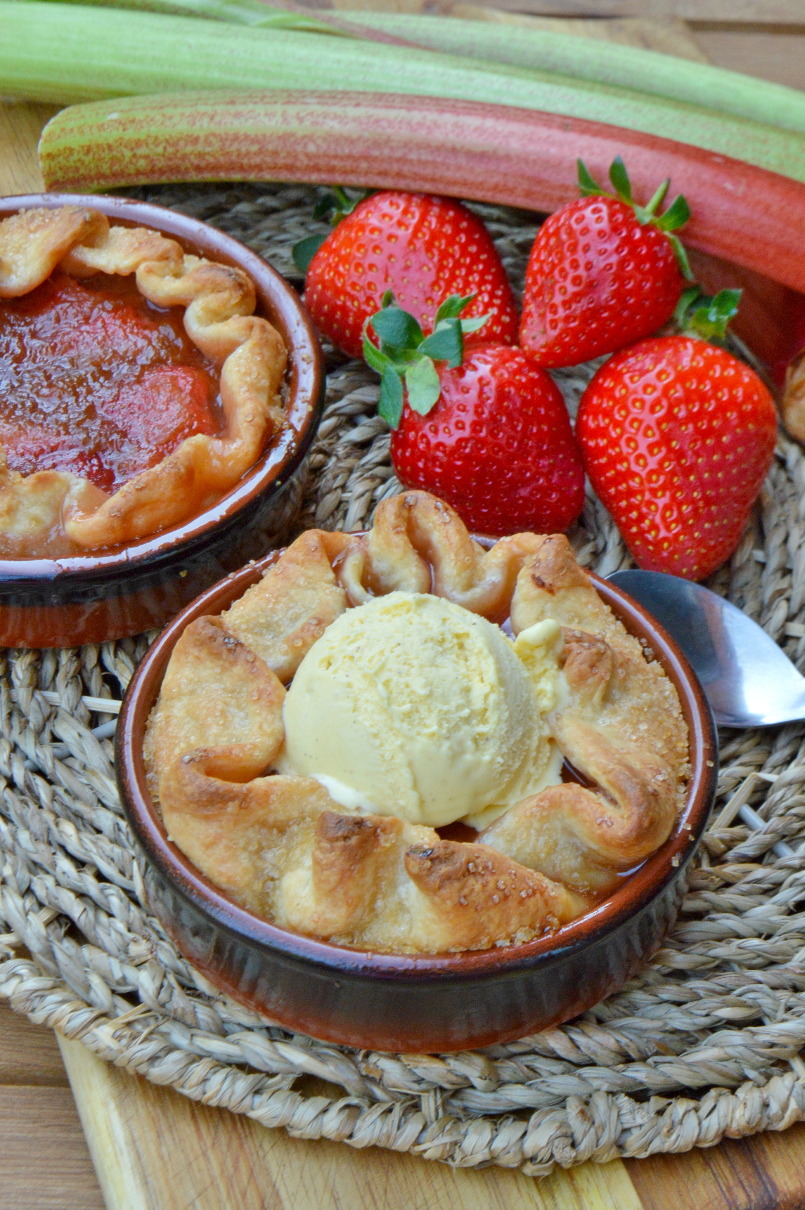 Rhubarb Strawberry Mini Galettes