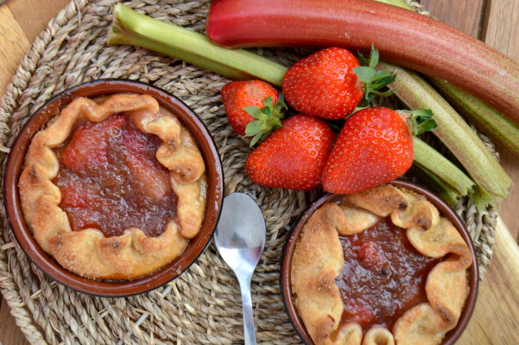 Rhubarb Strawberry Mini Galettes