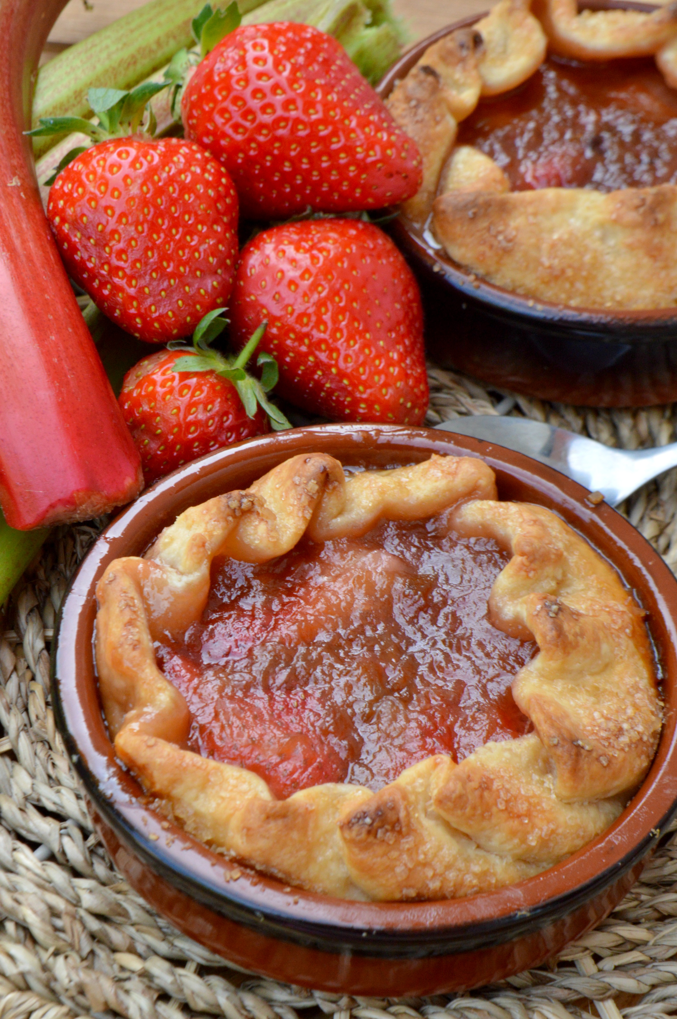 Rhubarb Strawberry Mini Galettes