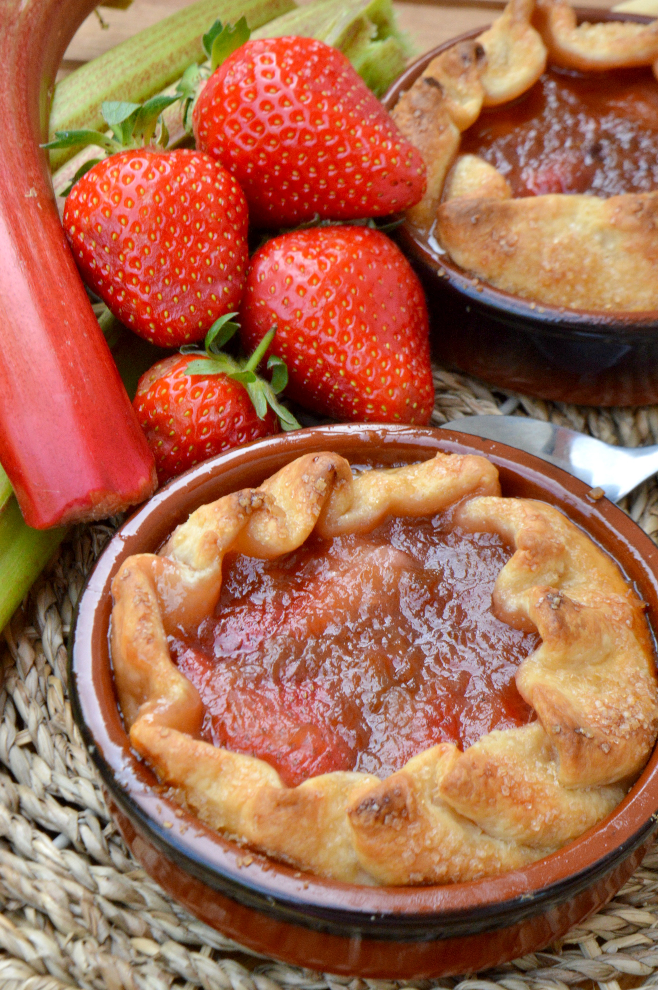 Rhubarb Strawberry Mini Galettes