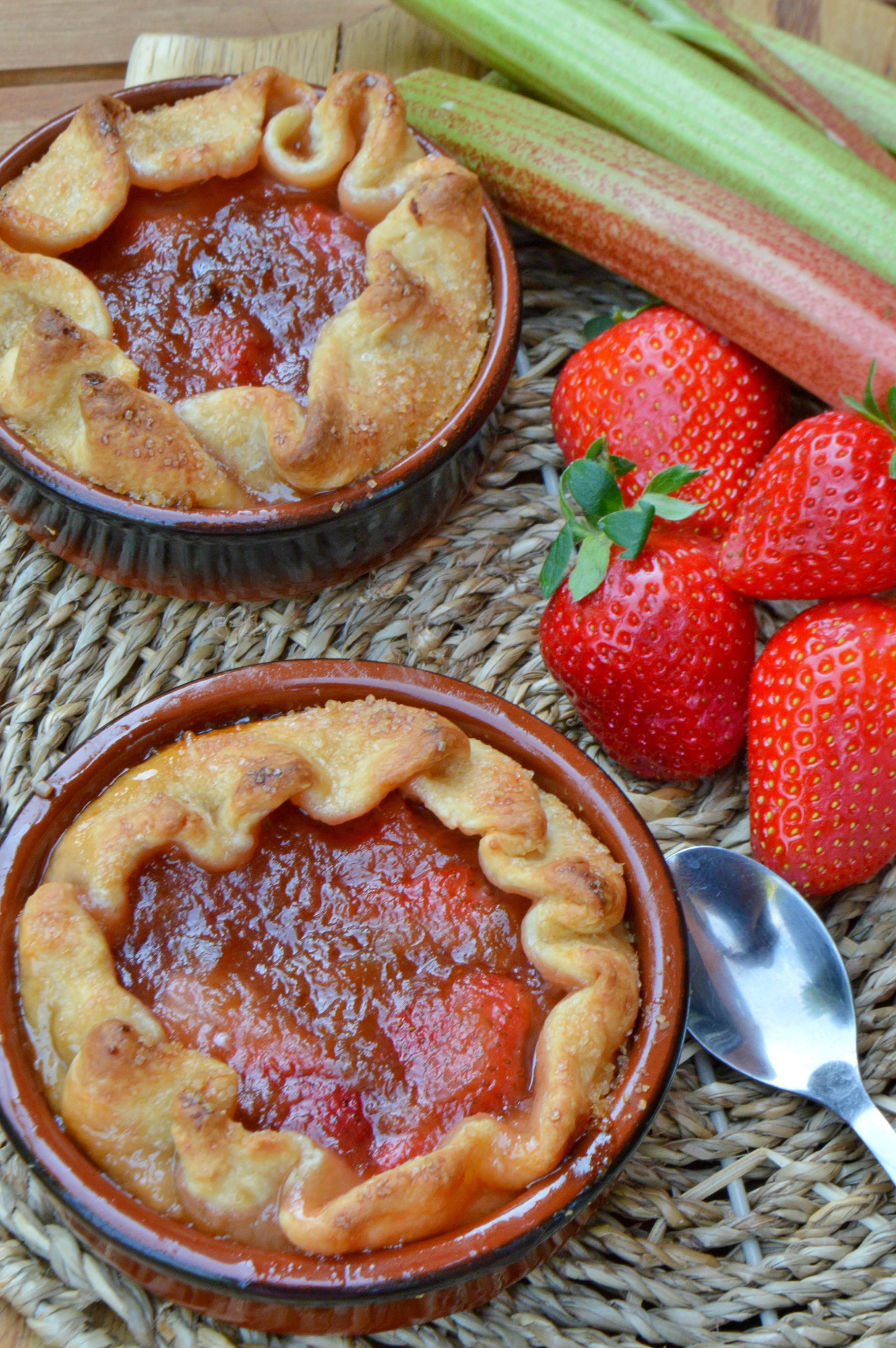 Rhubarb Strawberry Mini Galettes