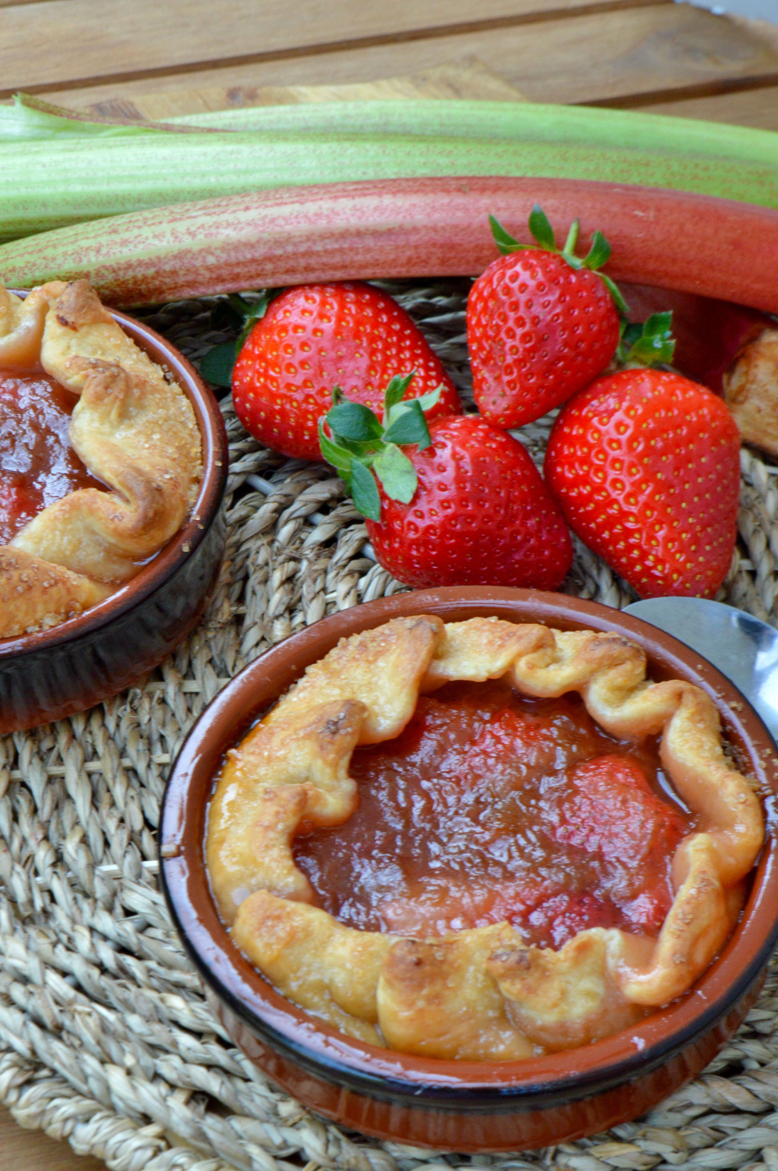 Rhubarb Strawberry Mini Galettes