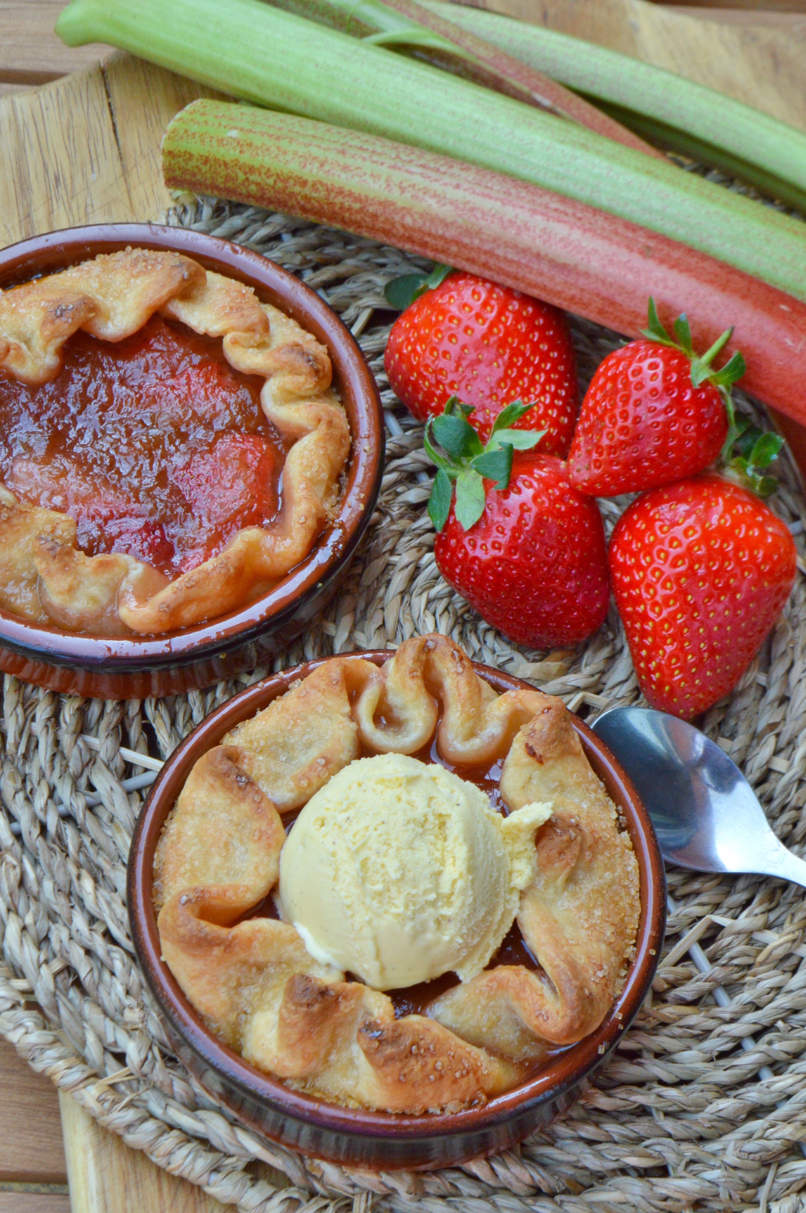 Rhubarb Strawberry Mini Galette