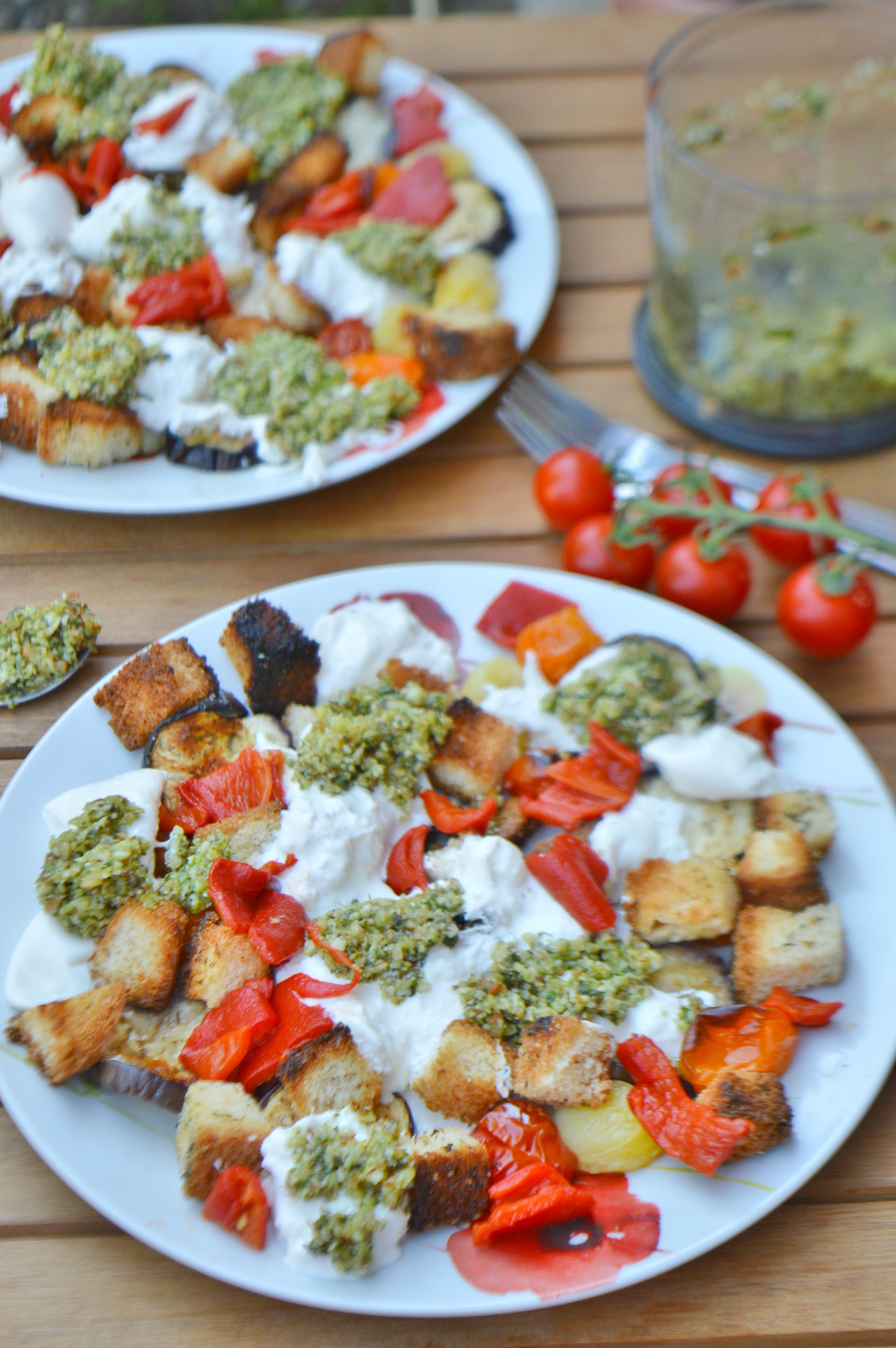 Panzanella Burrata Salad