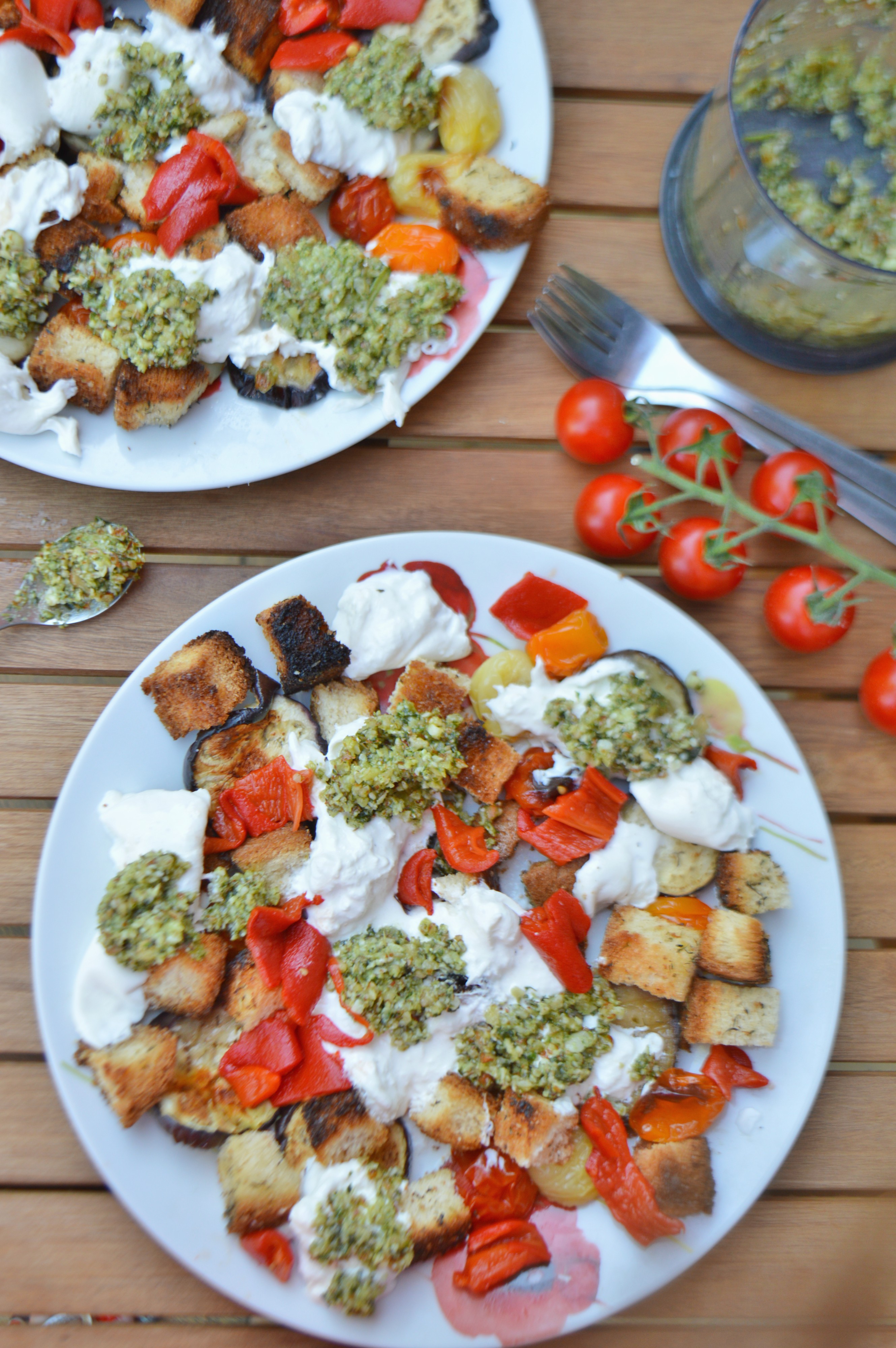 Panzanella Burrata Salad