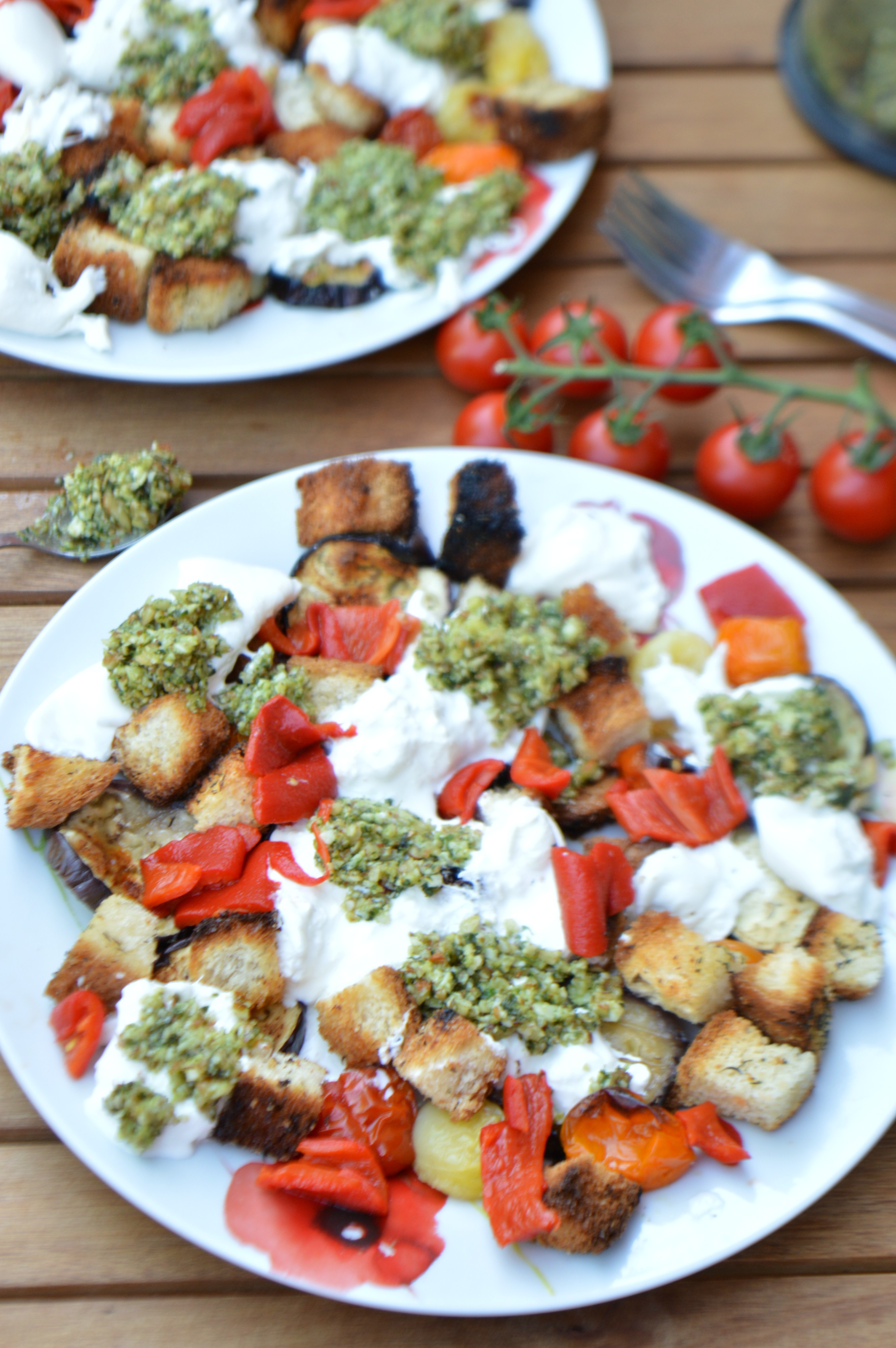 Panzanella Burrata Salad
