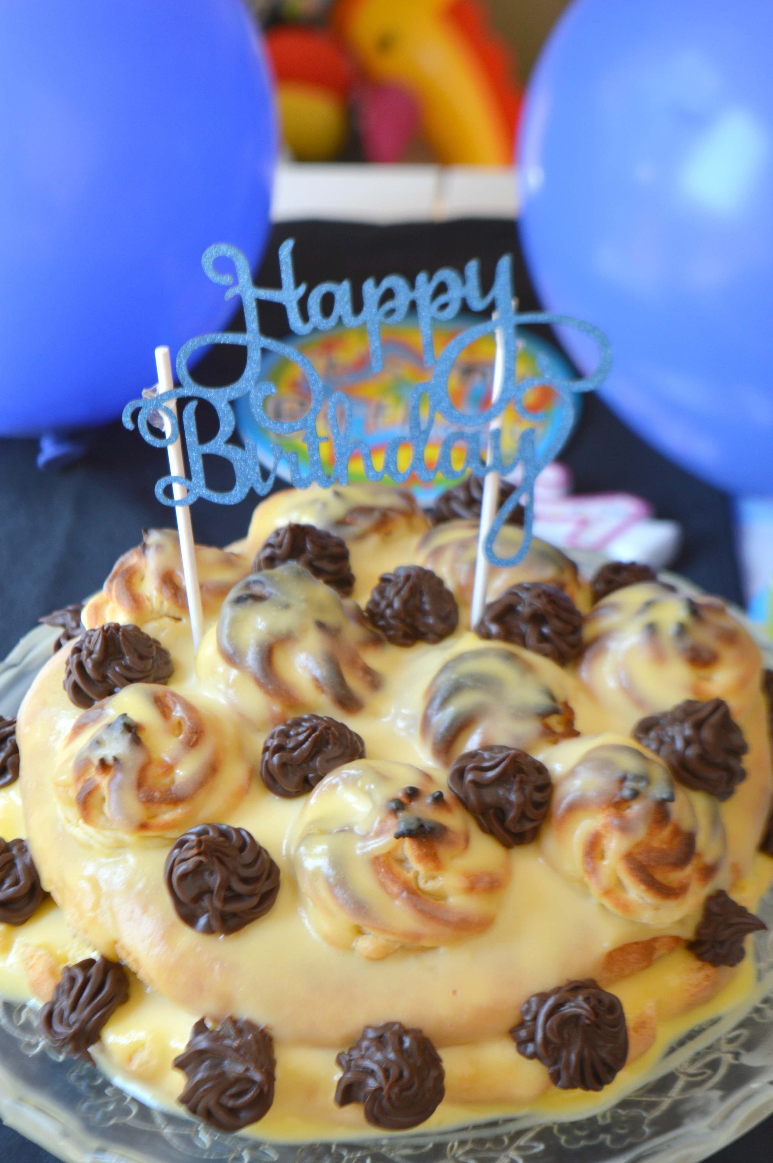 Profiterole Birthday Cake