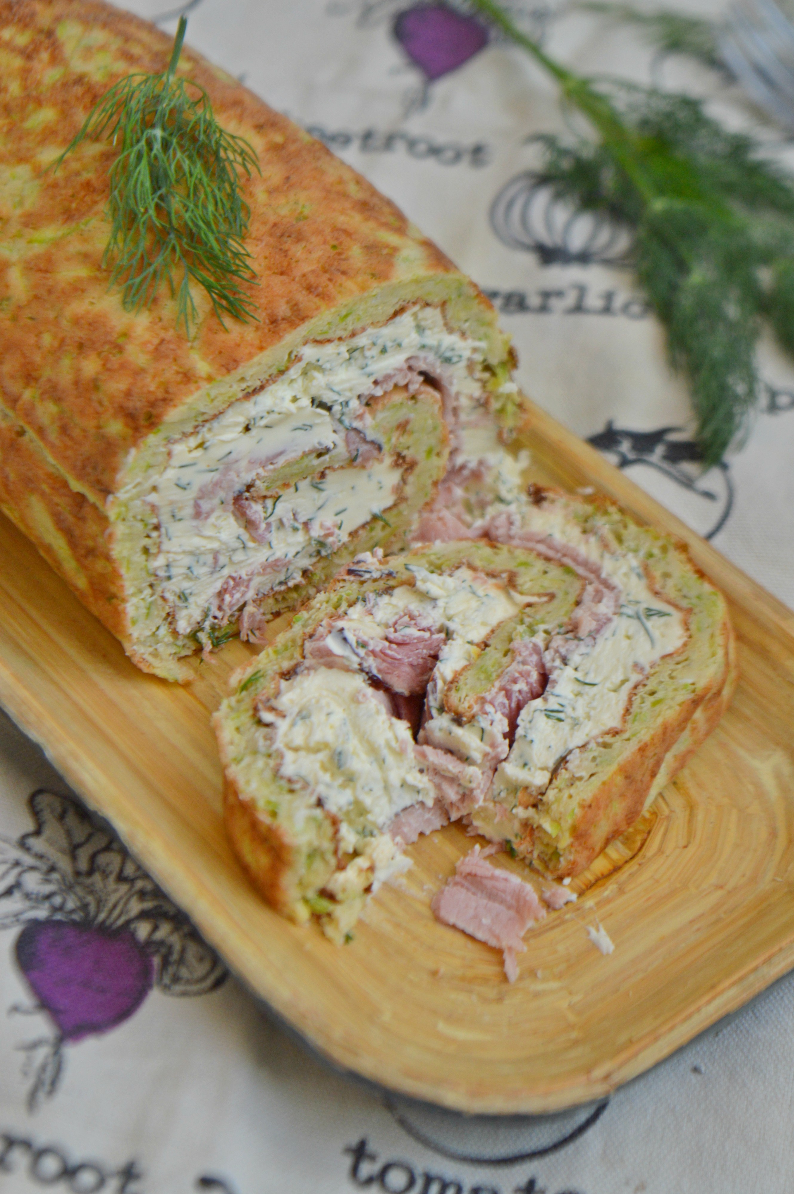 Ham & Cheese Zucchini Roulade