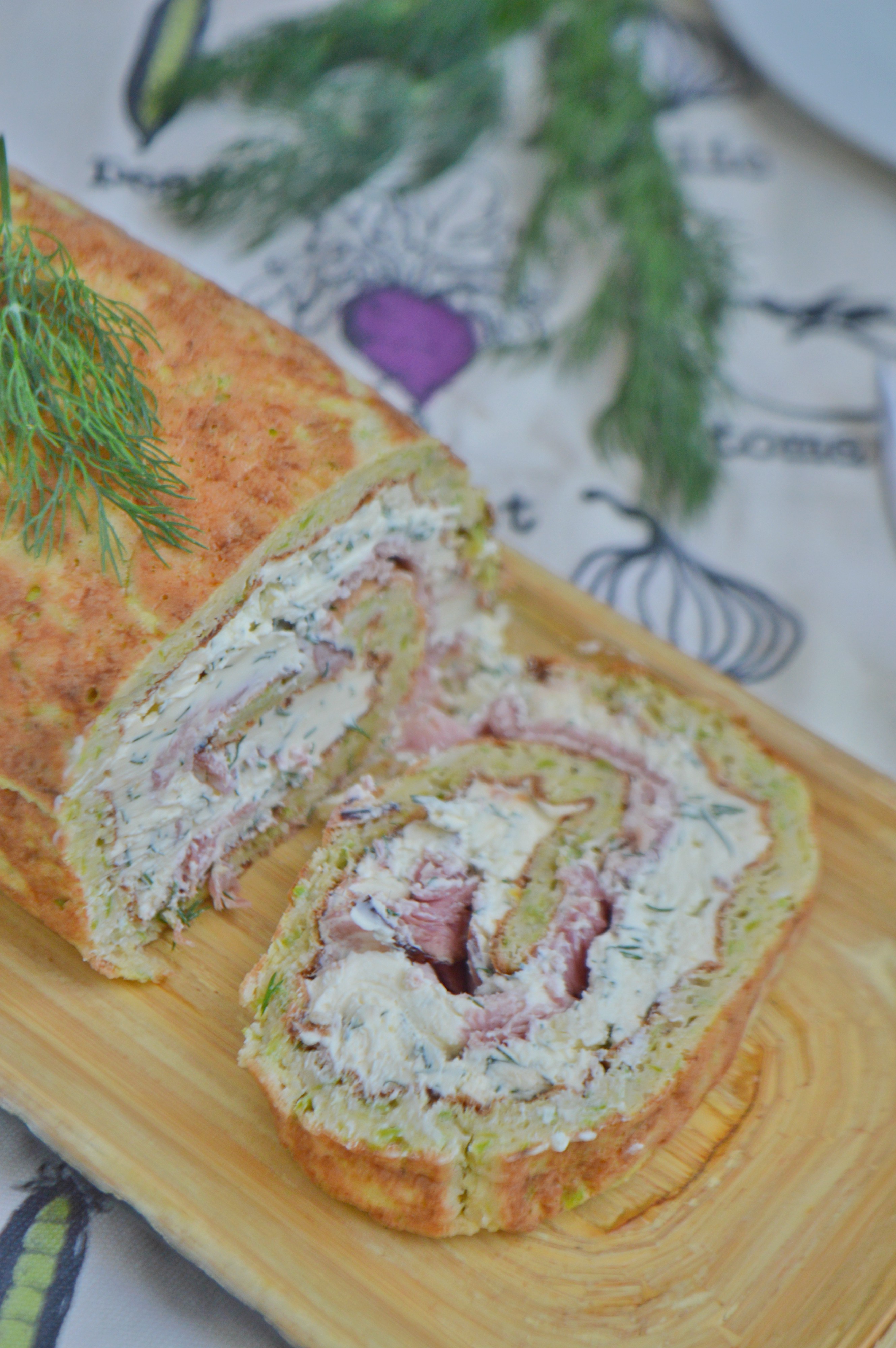 Ham & Cheese Zucchini Roulade