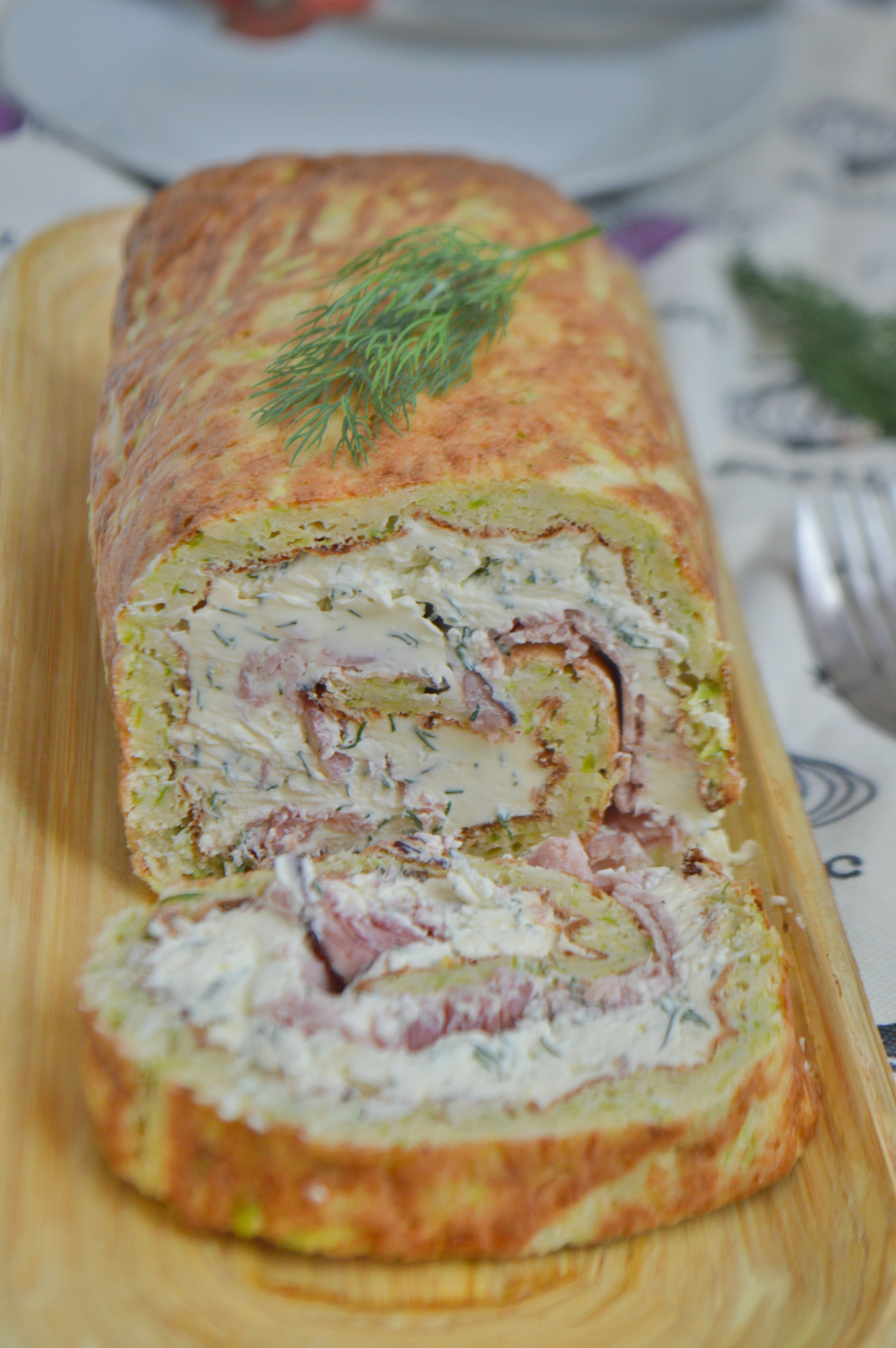 Ham & Cheese Zucchini Roulade
