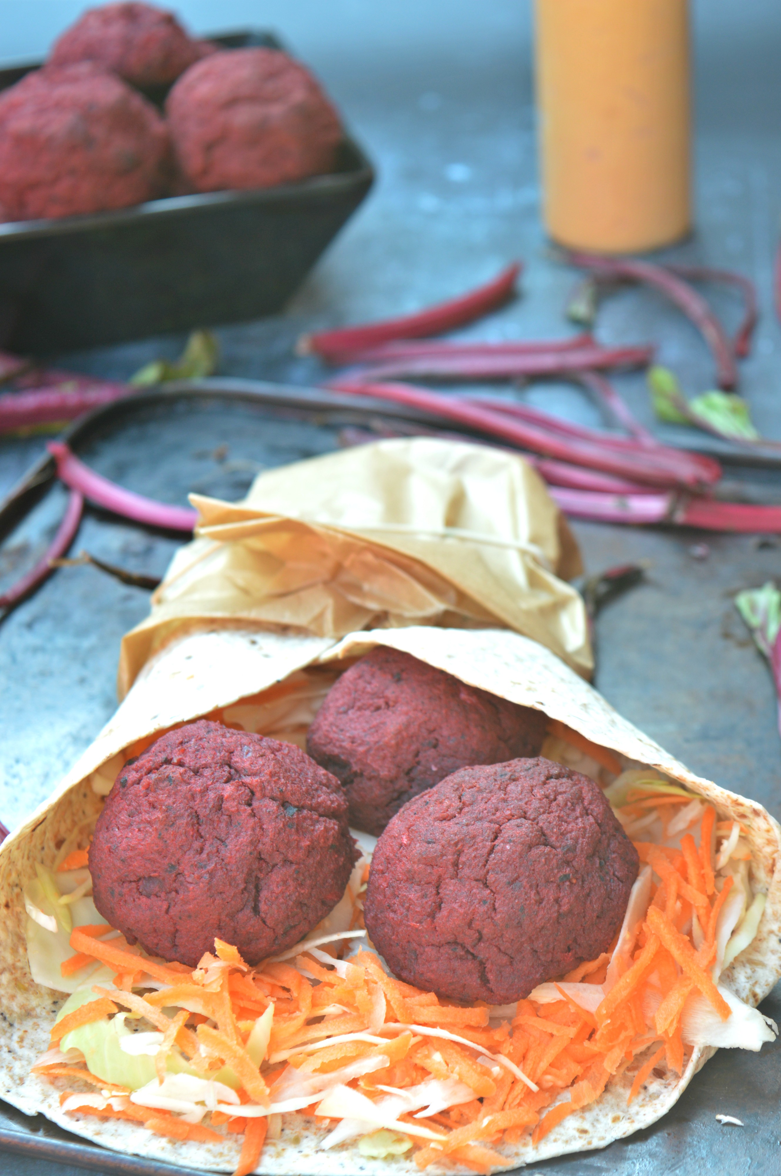 Oven-baked Beetroot Falafel