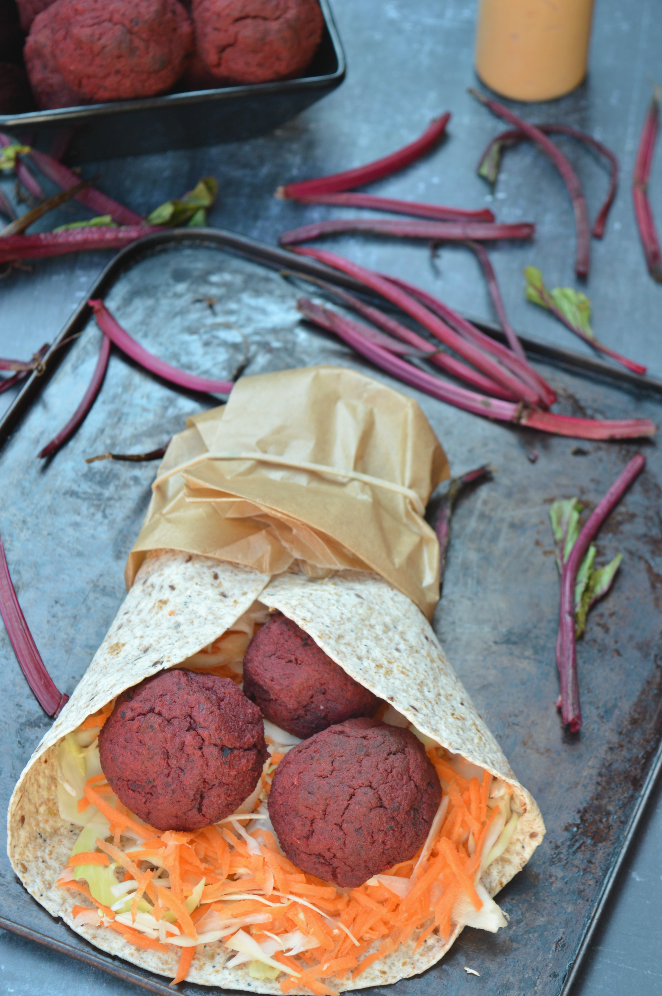 Oven-baked Beetroot Falafel
