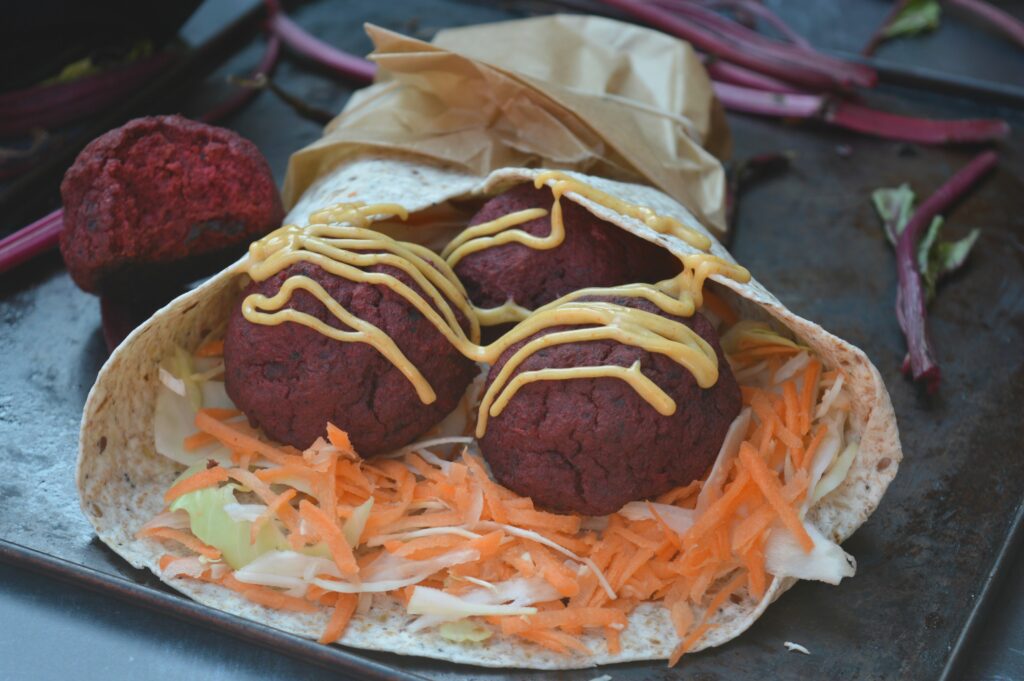 Oven-baked Beetroot Falafel