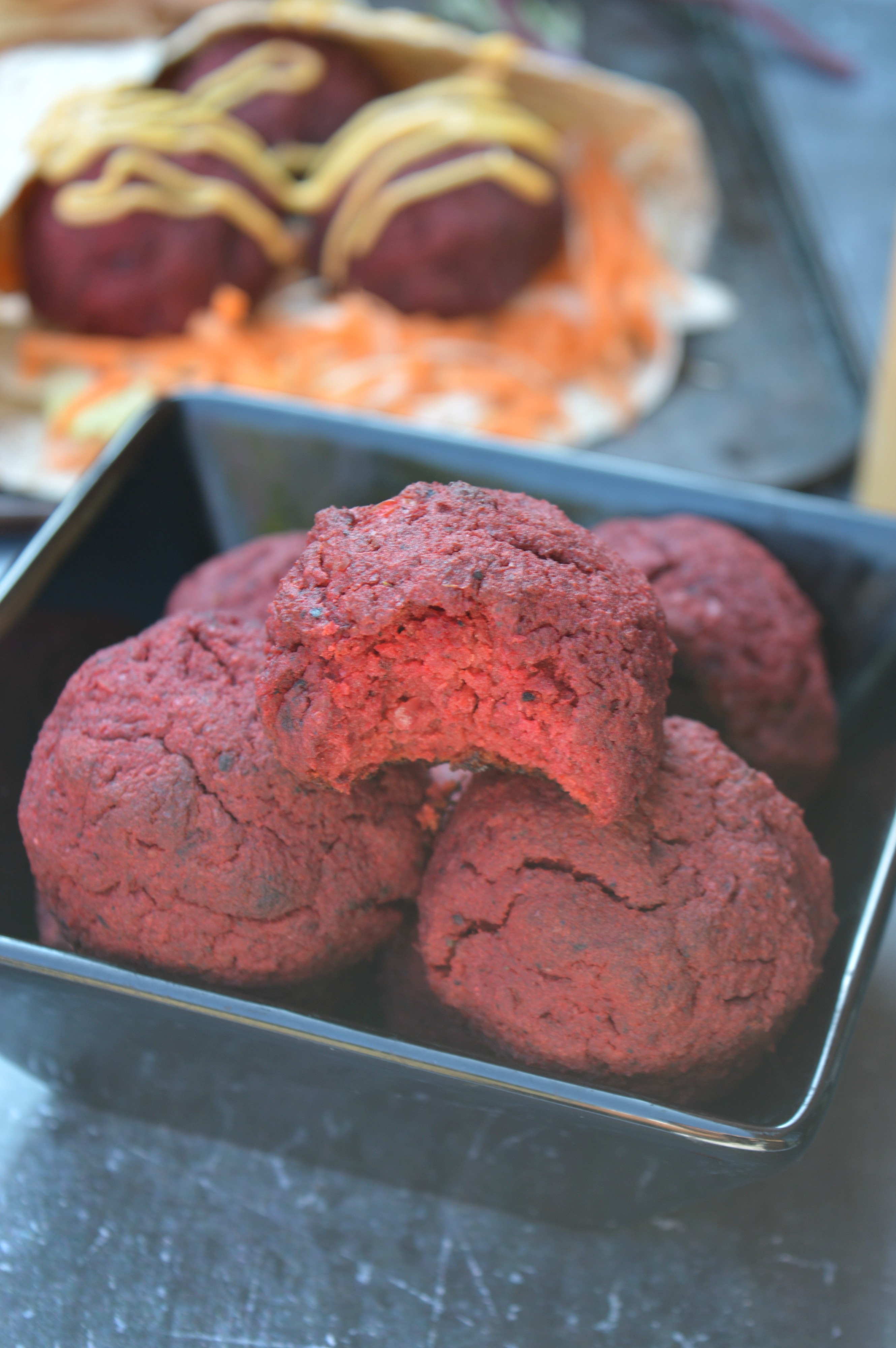 Oven-baked Beetroot Falafel