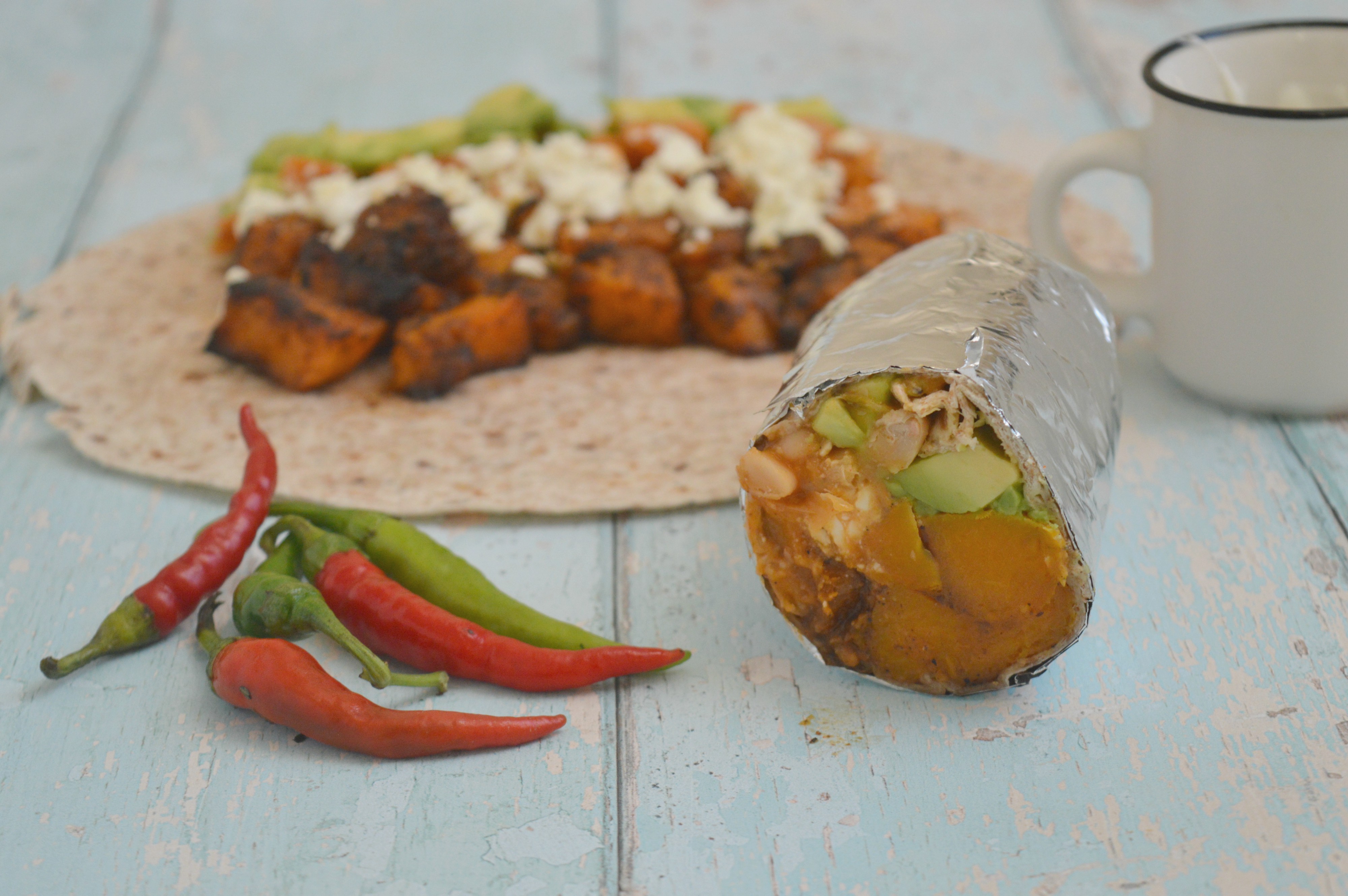 Harissa Roasted Pumpkin Burrito