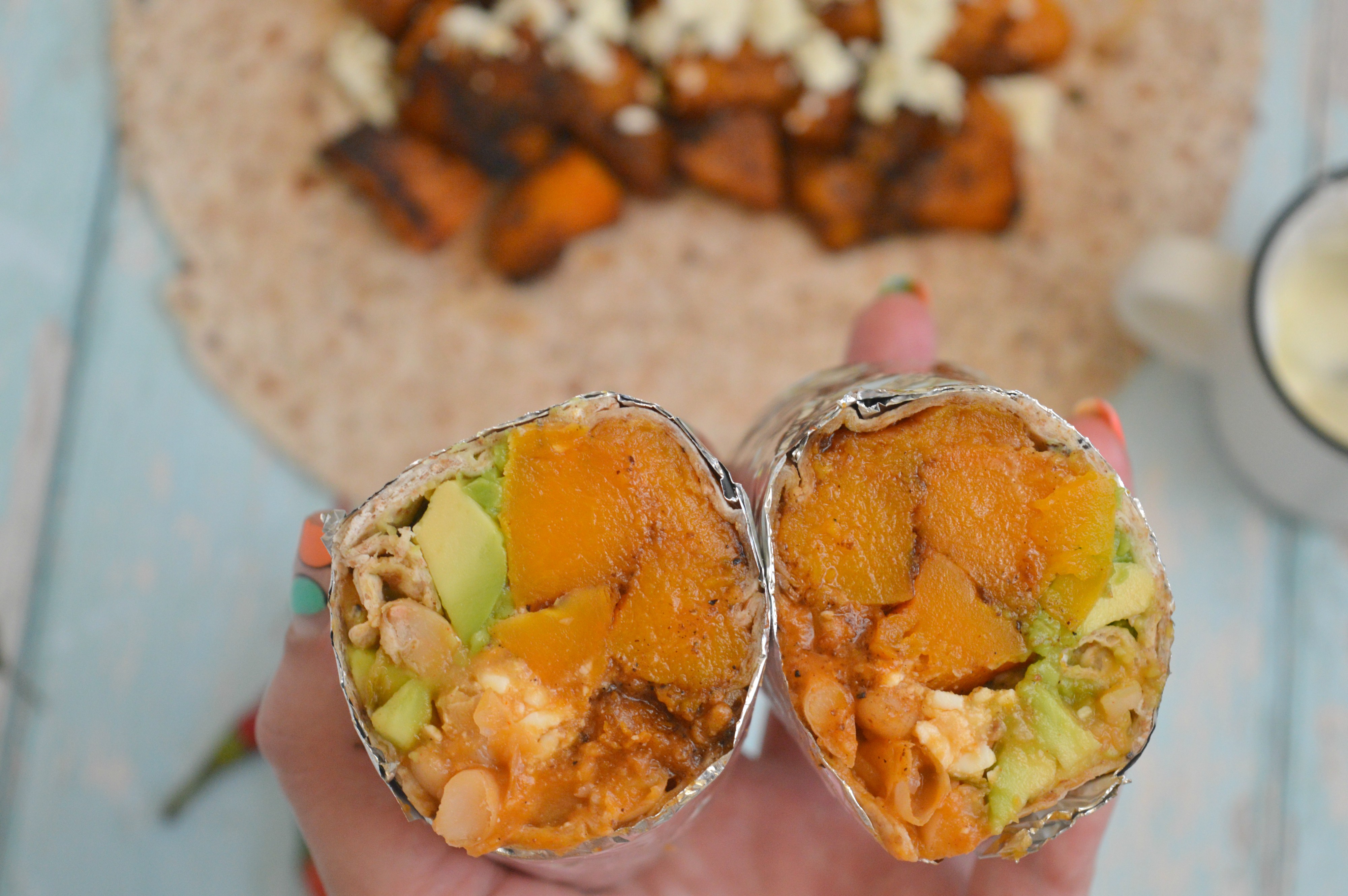 Harissa Roasted Pumpkin Burrito