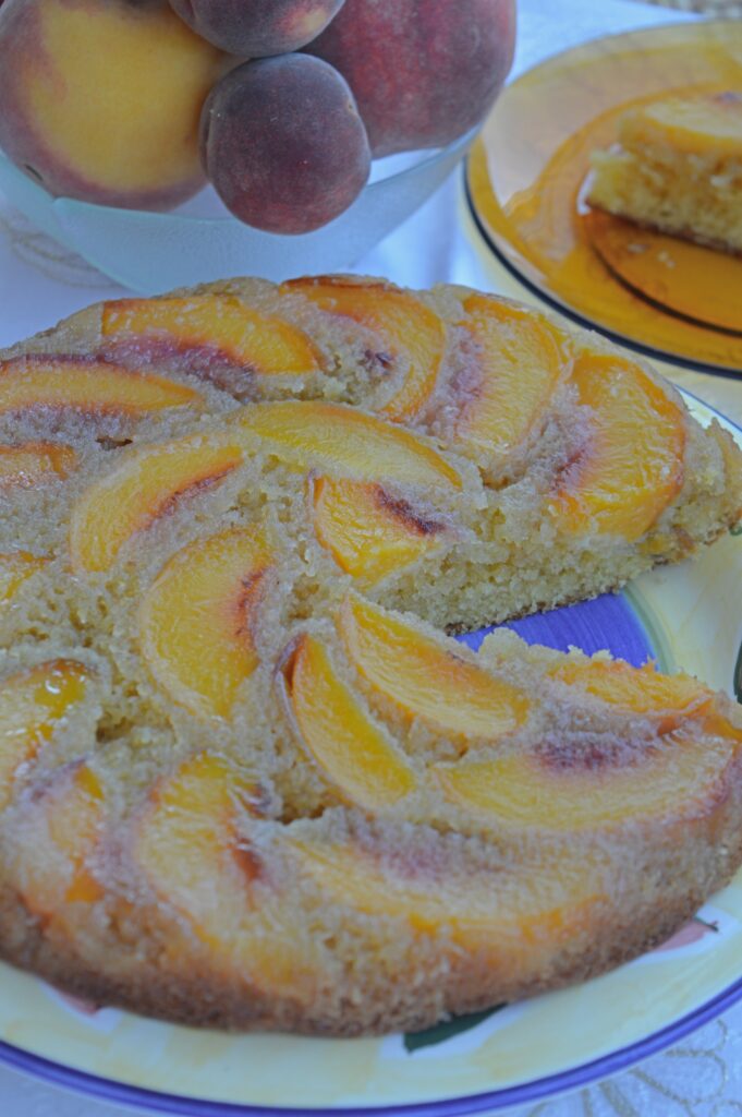 Upside Down Peach Cake