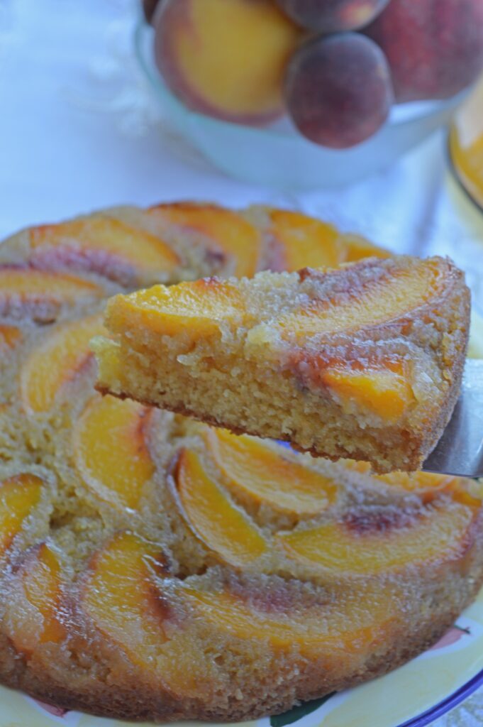 Upside Down Peach Cake