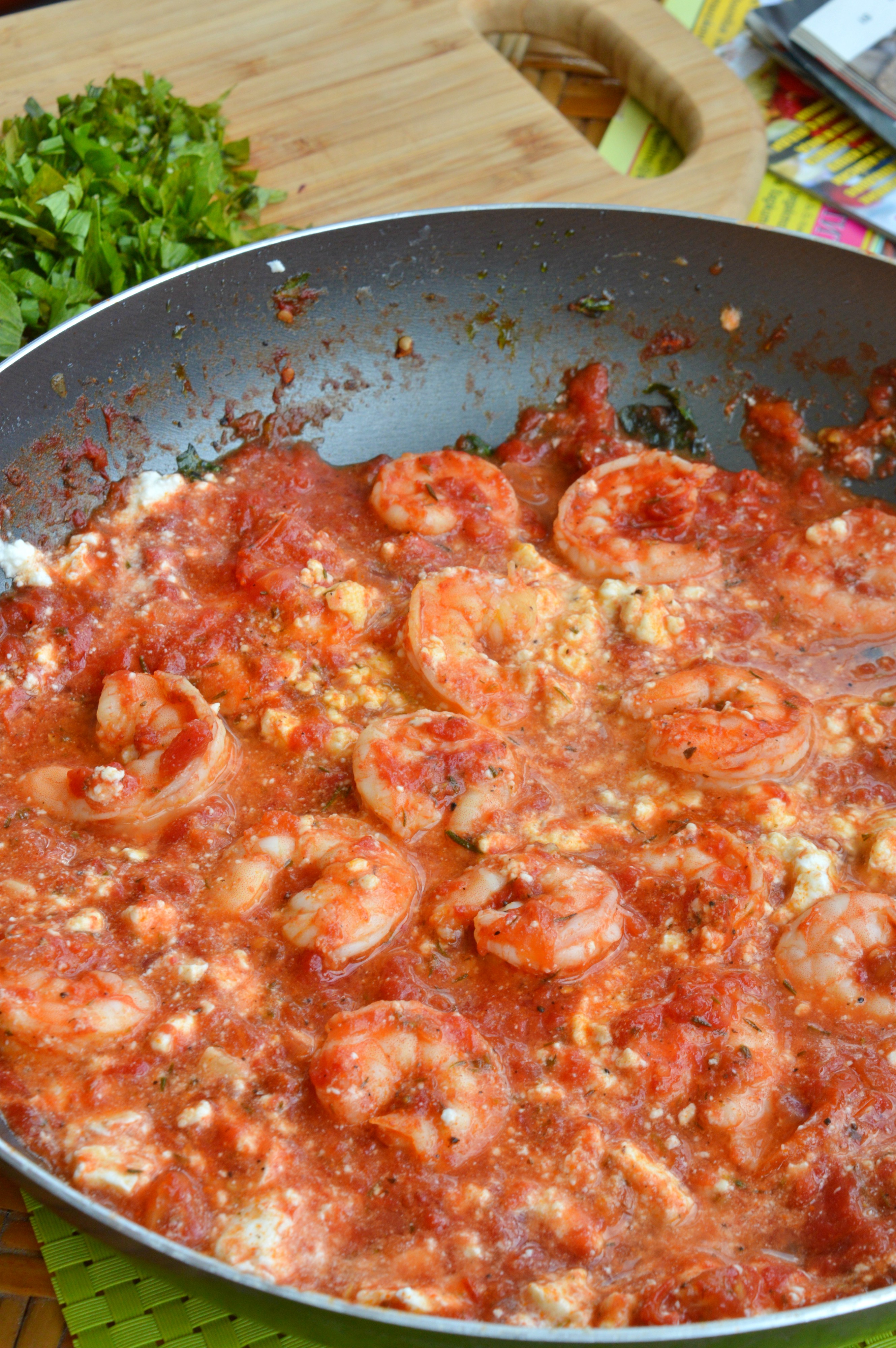 Shrimp Saganaki Style