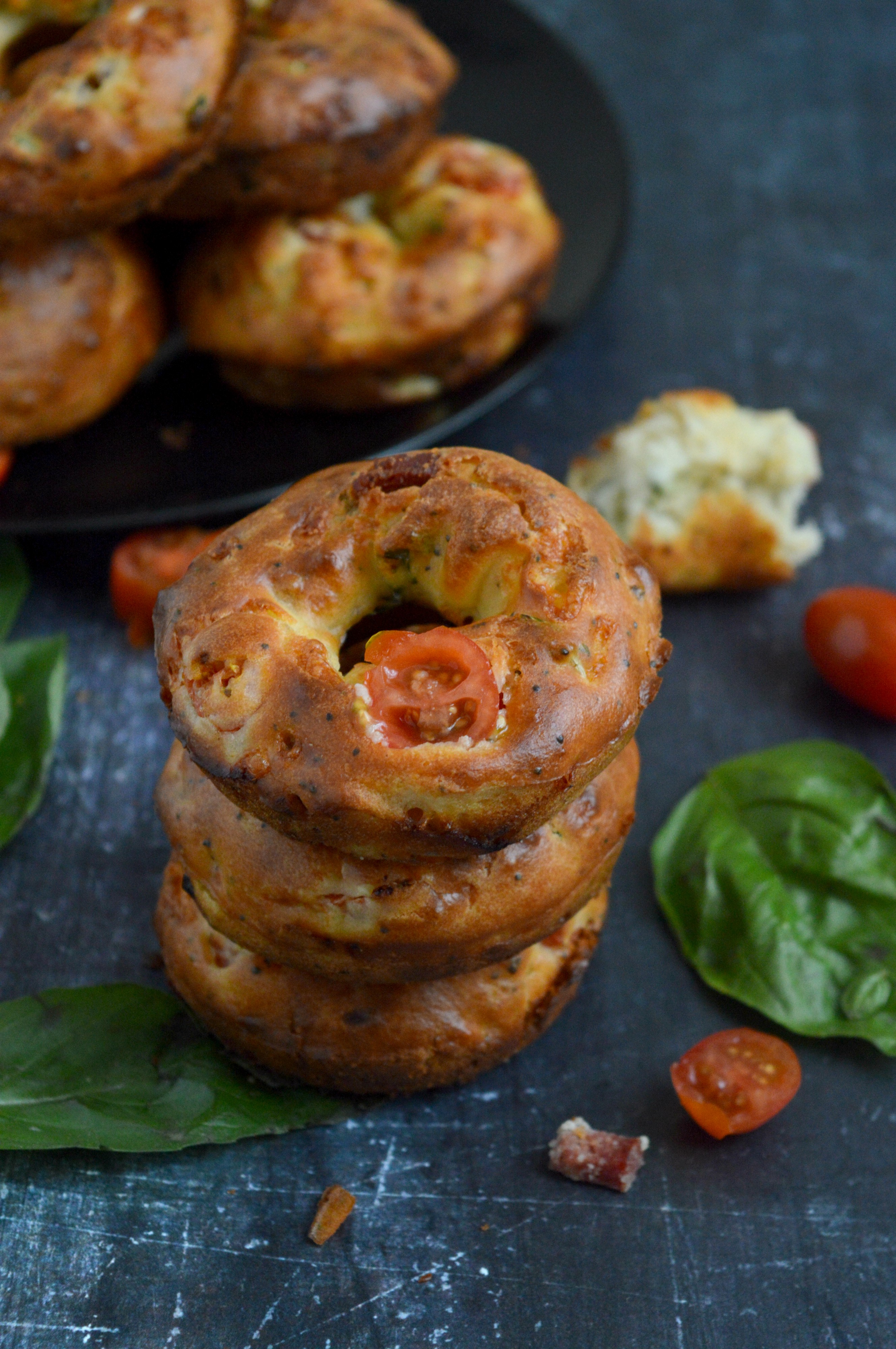 Baked Pepperoni Cheese Donuts