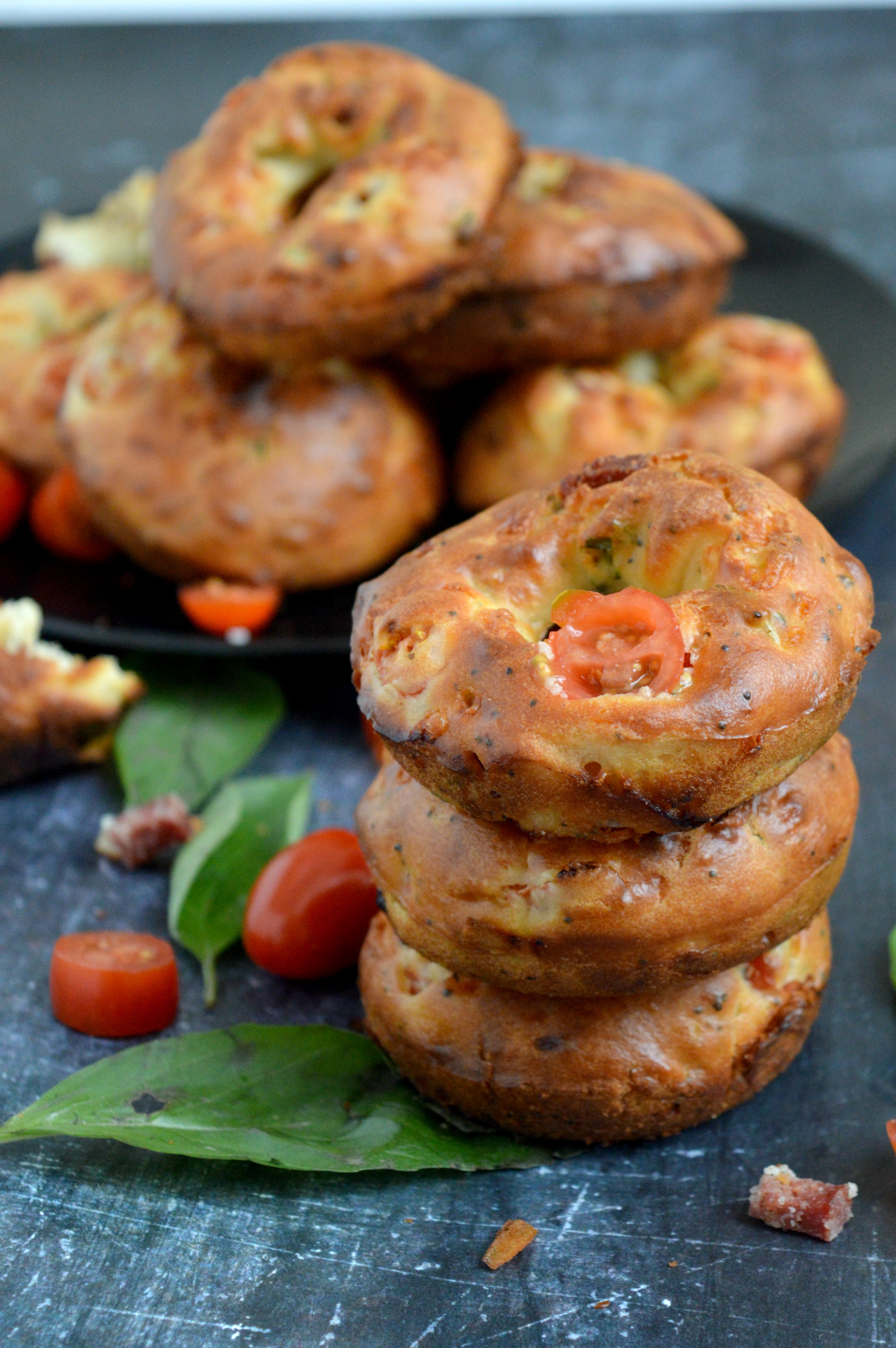 Baked Pepperoni Cheese Donuts