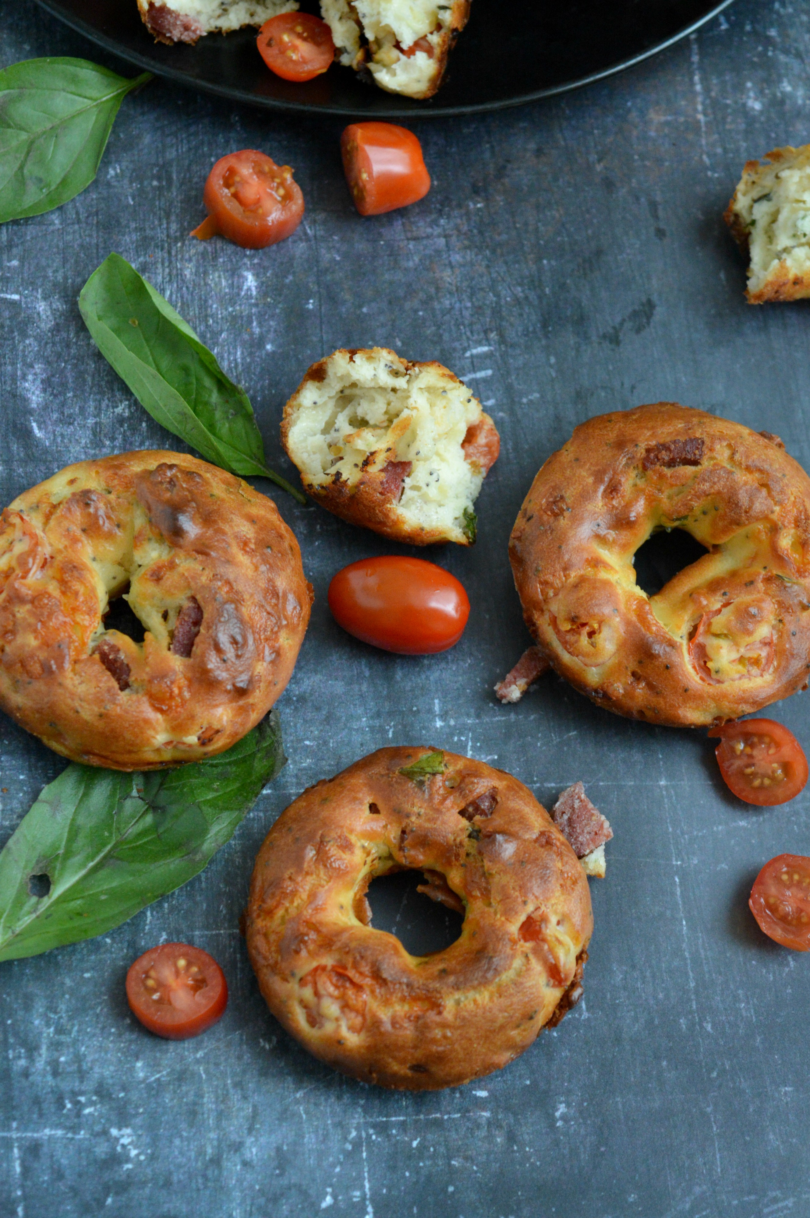 Baked Pepperoni Cheese Donuts