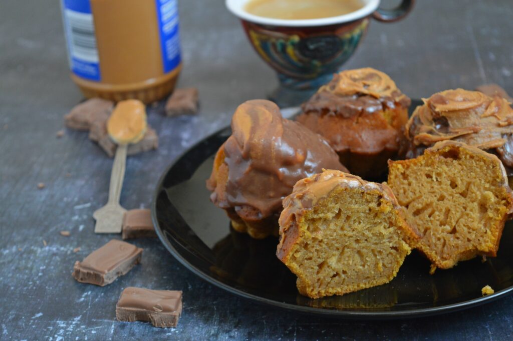 Peanut Butter & Chocolate Pumpkin Muffins