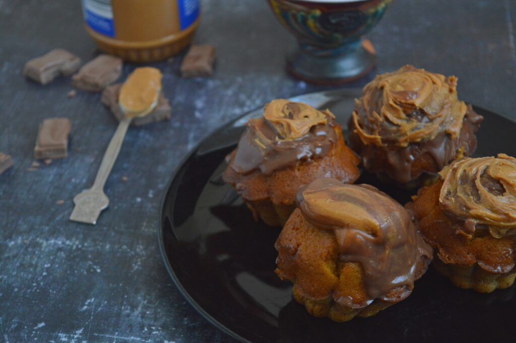 Peanut Butter & Chocolate Pumpkin Muffins