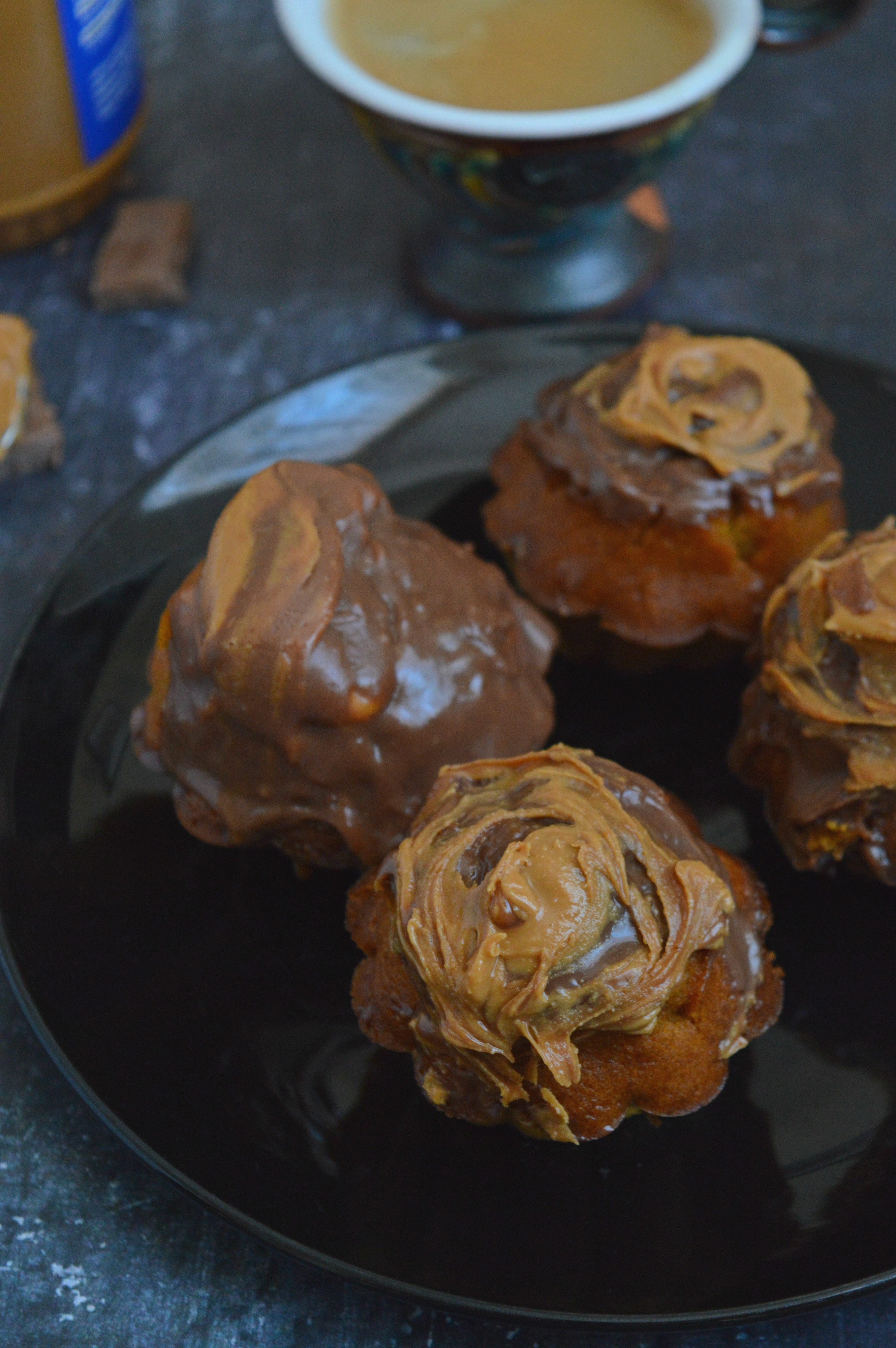 Peanut Butter & Chocolate Pumpkin Muffins
