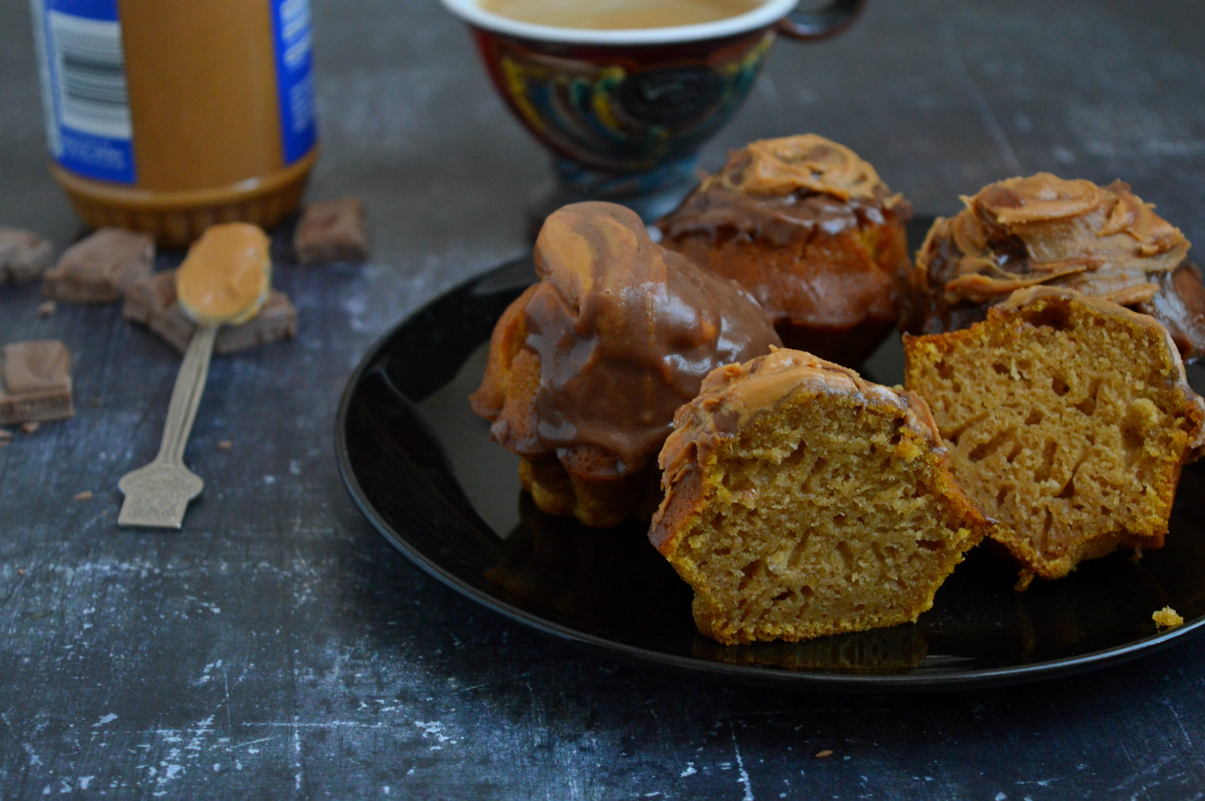 Peanut Butter & Chocolate Pumpkin Muffins