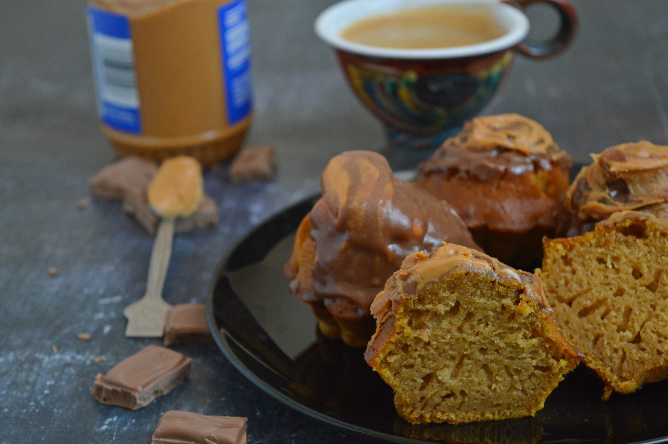 Peanut Butter & Chocolate Pumpkin Muffins
