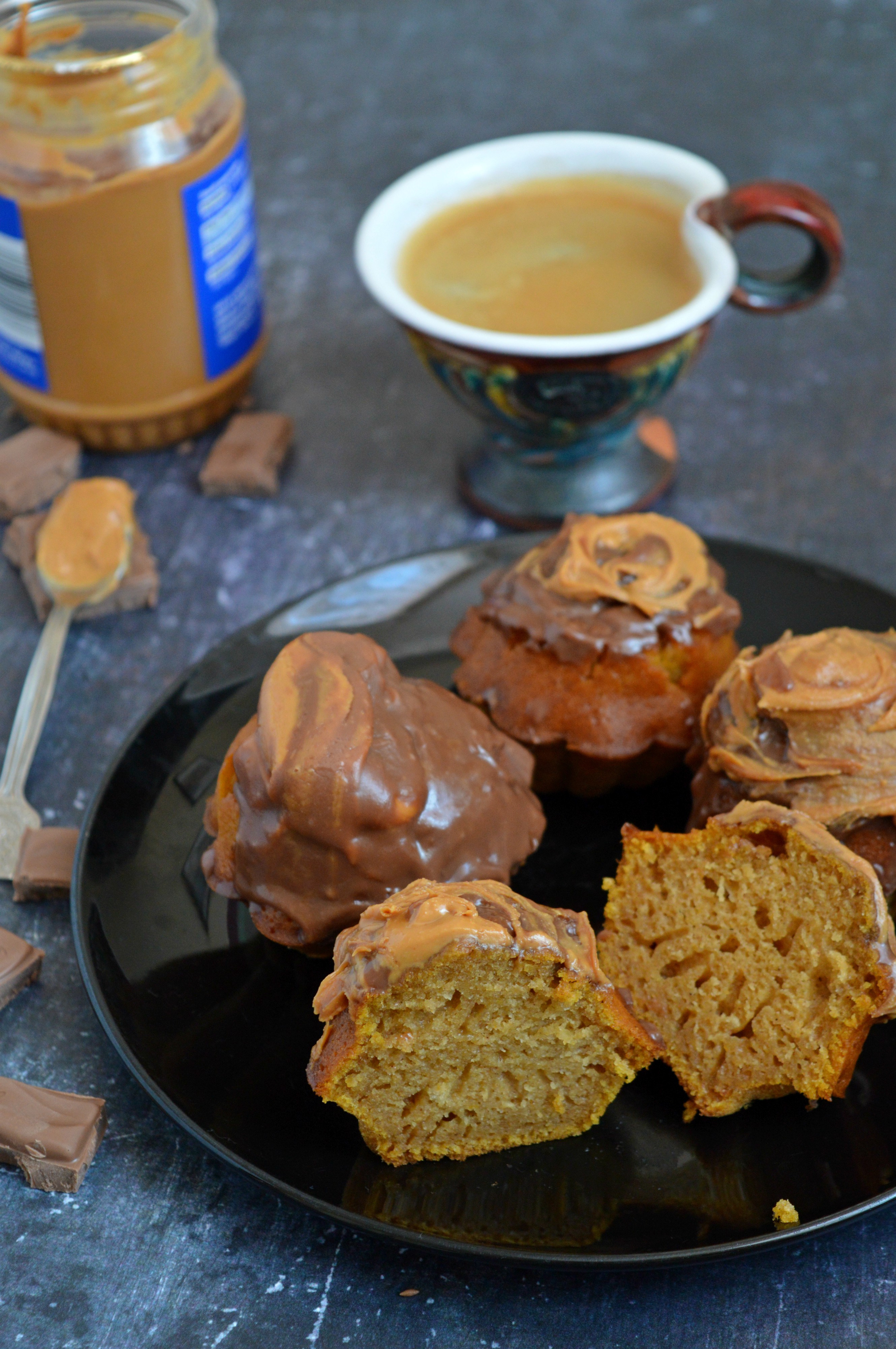 Peanut Butter & Chocolate Pumpkin Muffins