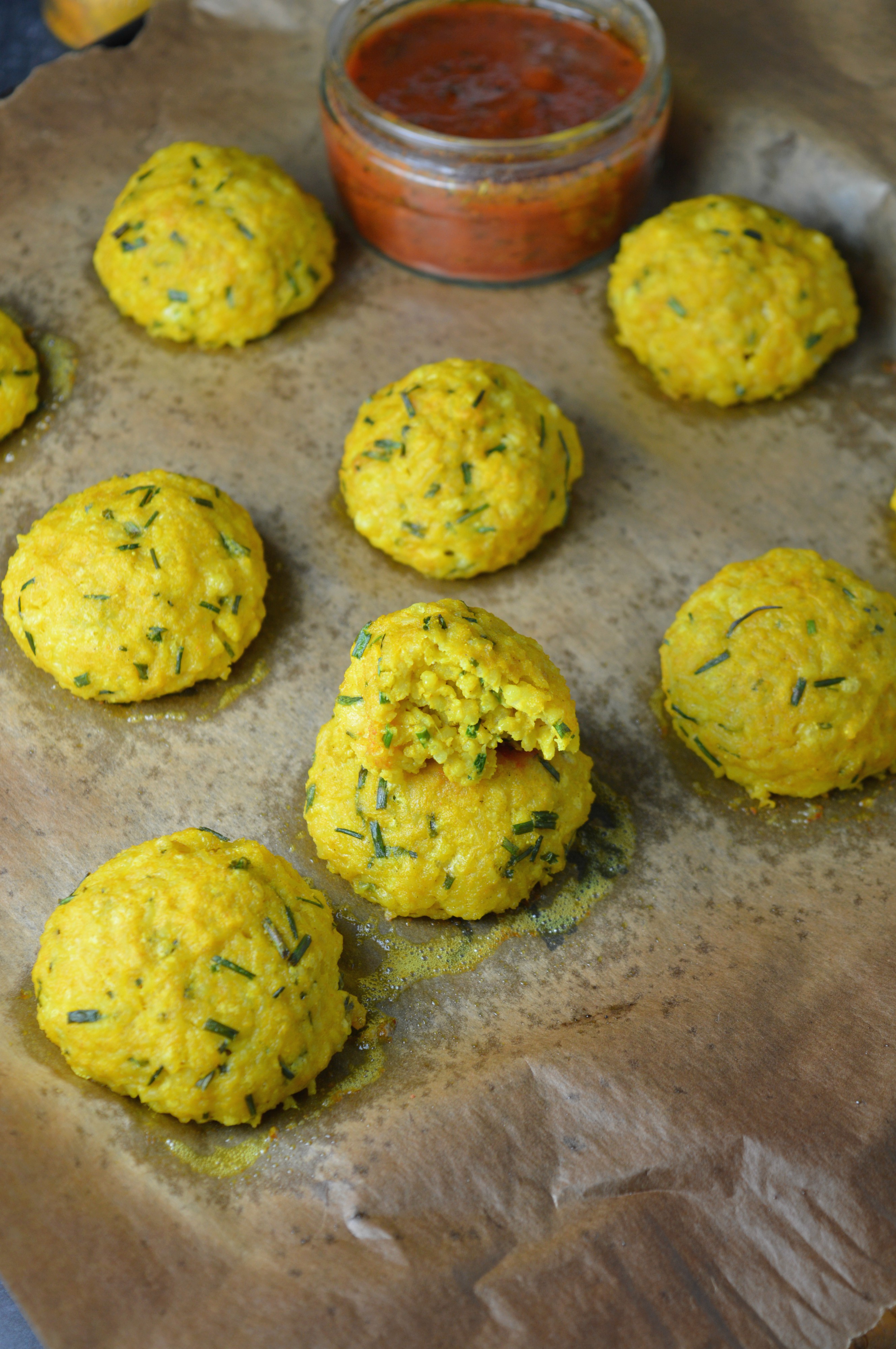 Leftover Turmeric Rice Balls